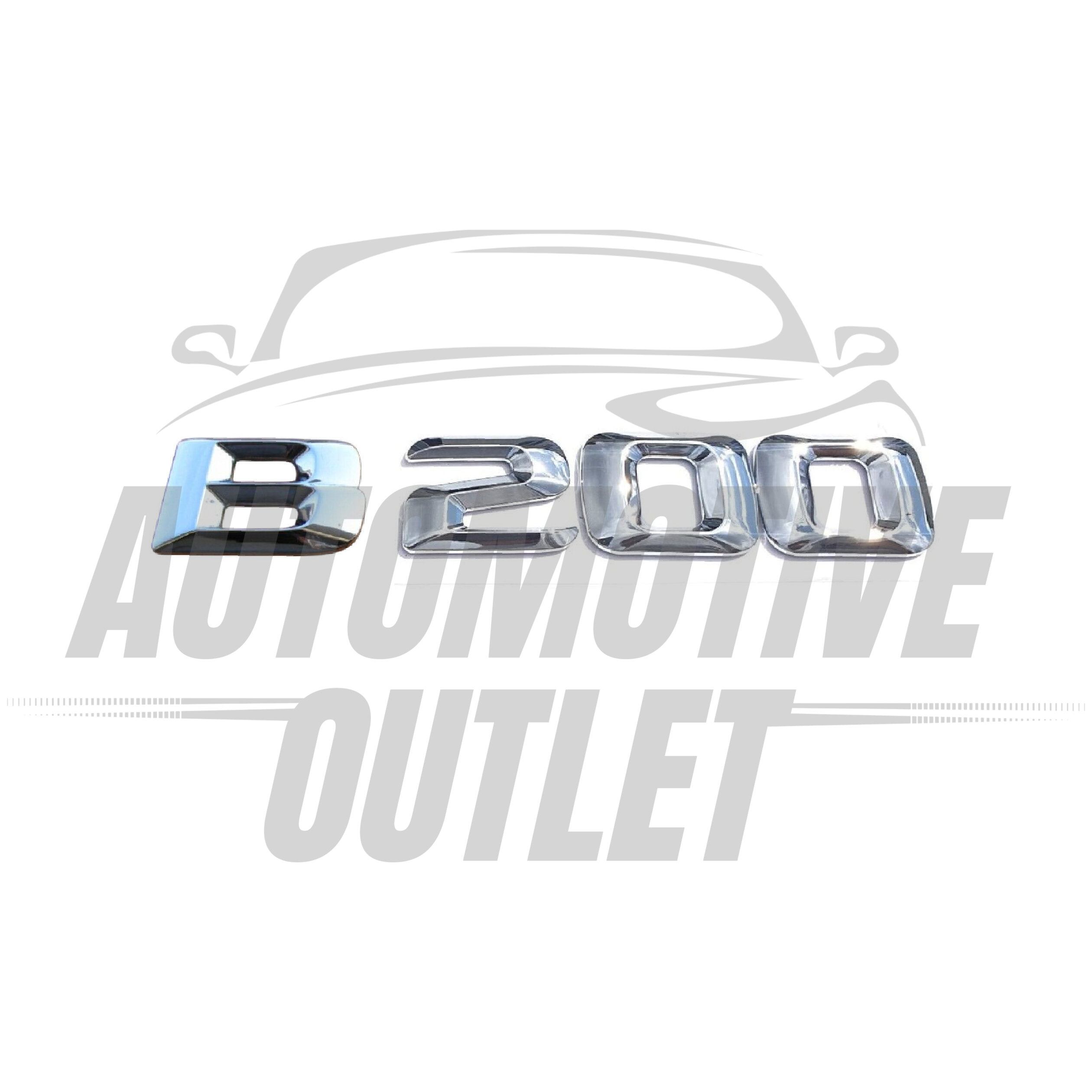 B200-CH Lettering Rear Boot Lid Trunk Badge Emblem For Mercedes-Benz B-Class, Chrome 2