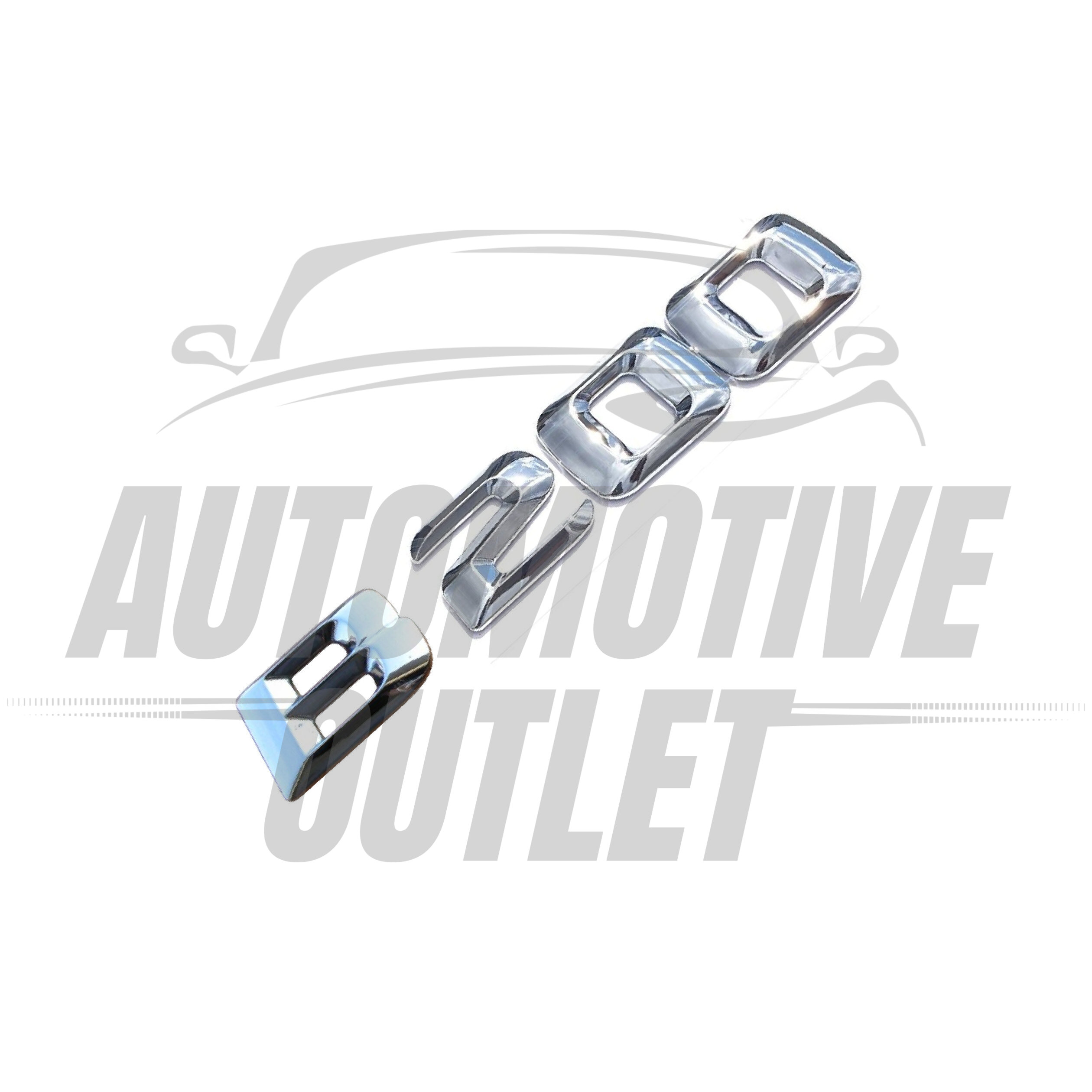 B200-CH Lettering Rear Boot Lid Trunk Badge Emblem For Mercedes-Benz B-Class, Chrome 3