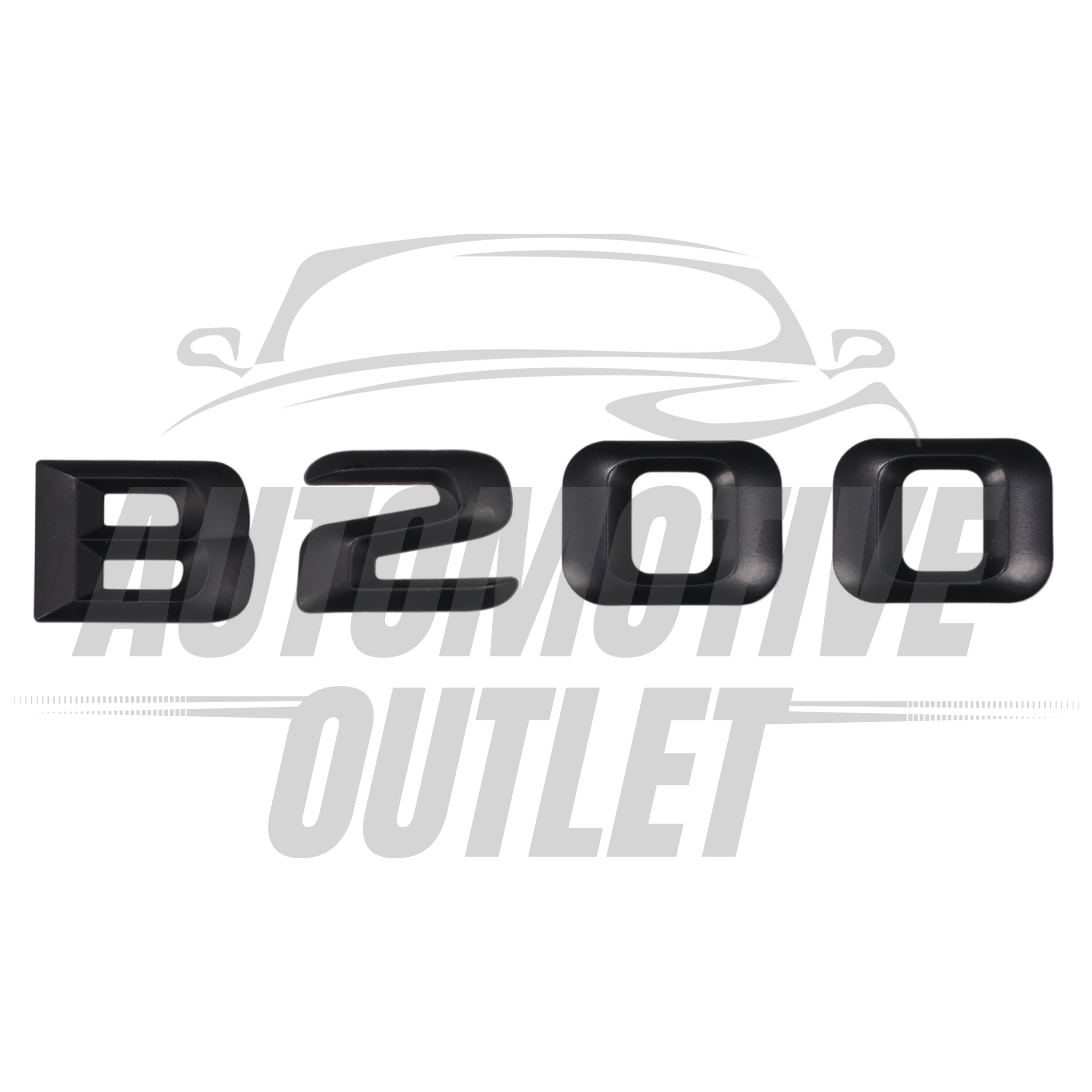 B200-MB Lettering Rear Boot Lid Trunk Badge Emblem For Mercedes-Benz B-Class, Matt Black 2