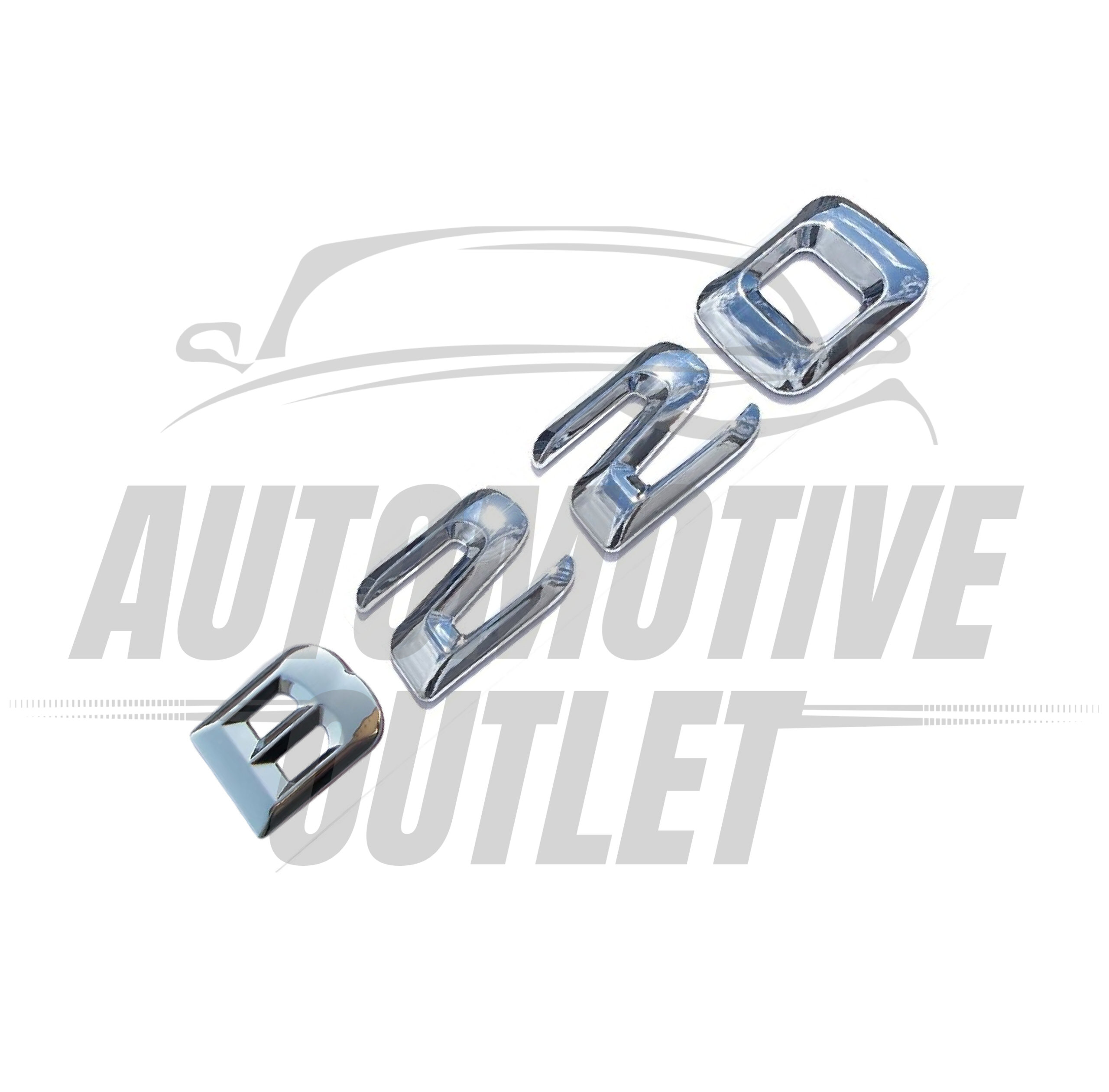 B220-CH Lettering Rear Boot Lid Trunk Badge Emblem For Mercedes-Benz B-Class, Chrome 3