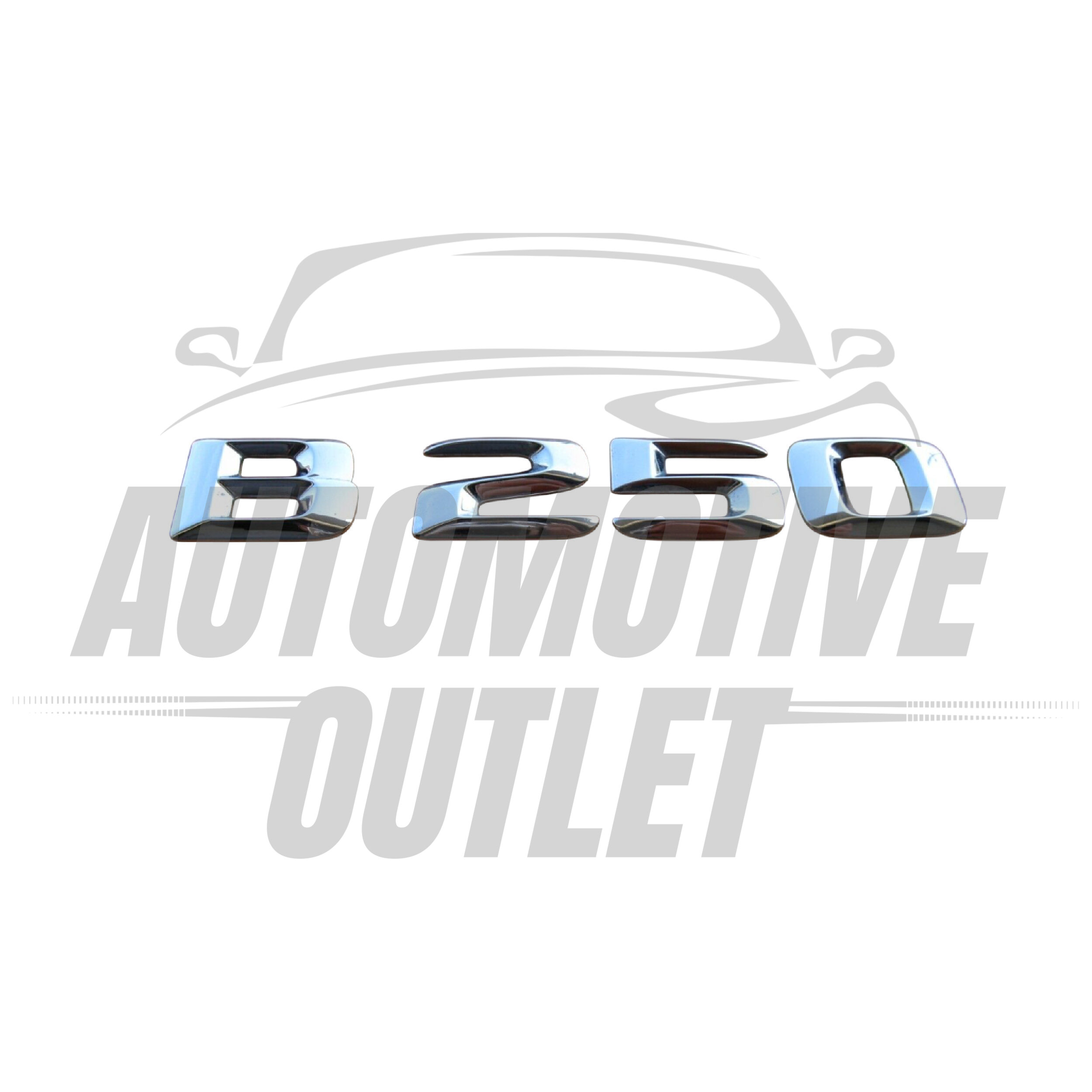 B250-CH Lettering Rear Boot Lid Trunk Badge Emblem For Mercedes-Benz B-Class, Chrome 2