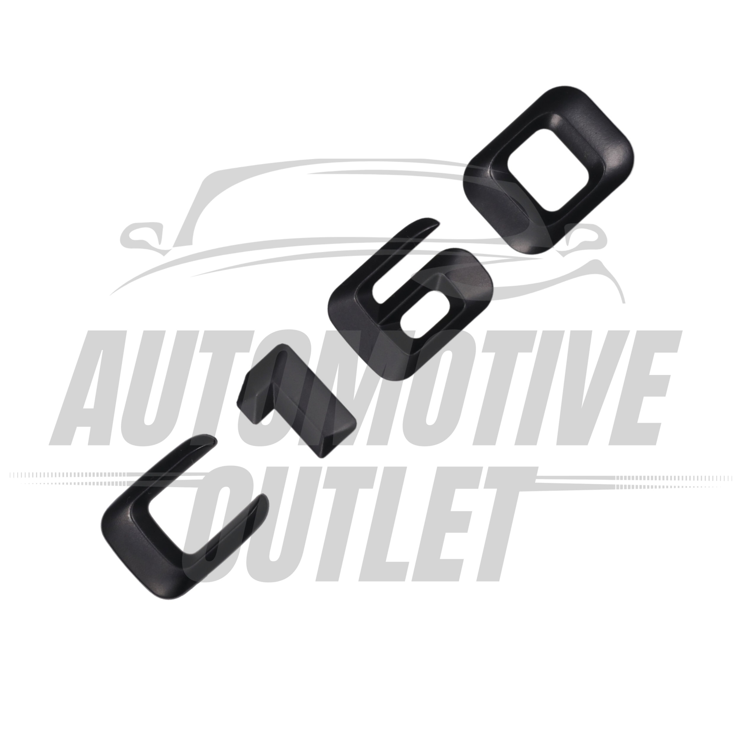 C160-MB Lettering Rear Boot Lid Trunk Badge Emblem For Mercedes-Benz C-Class, Matt Black 3