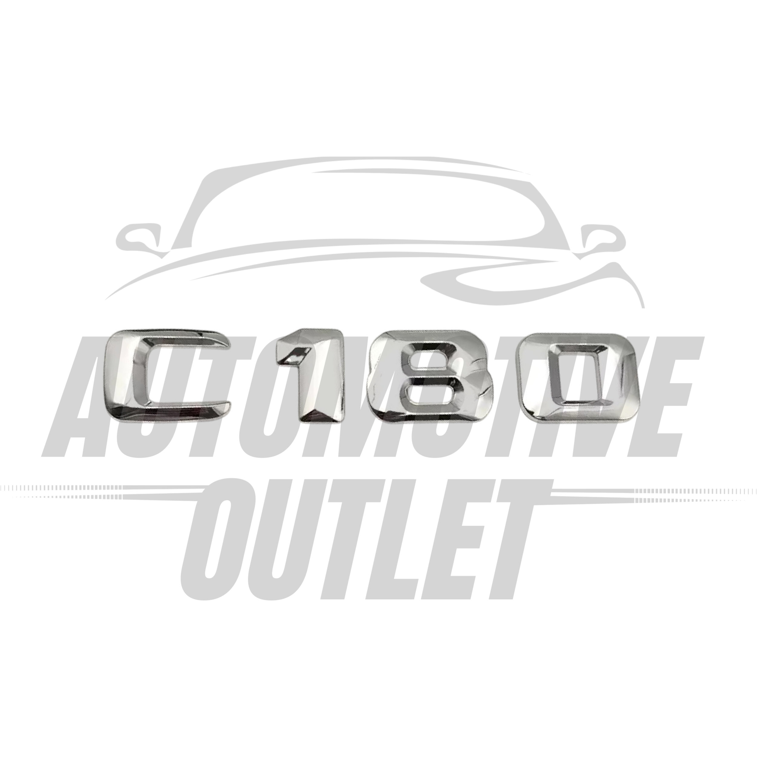 C180-CH Lettering Rear Boot Lid Trunk Badge Emblem For Mercedes-Benz C-Class, Chrome 2