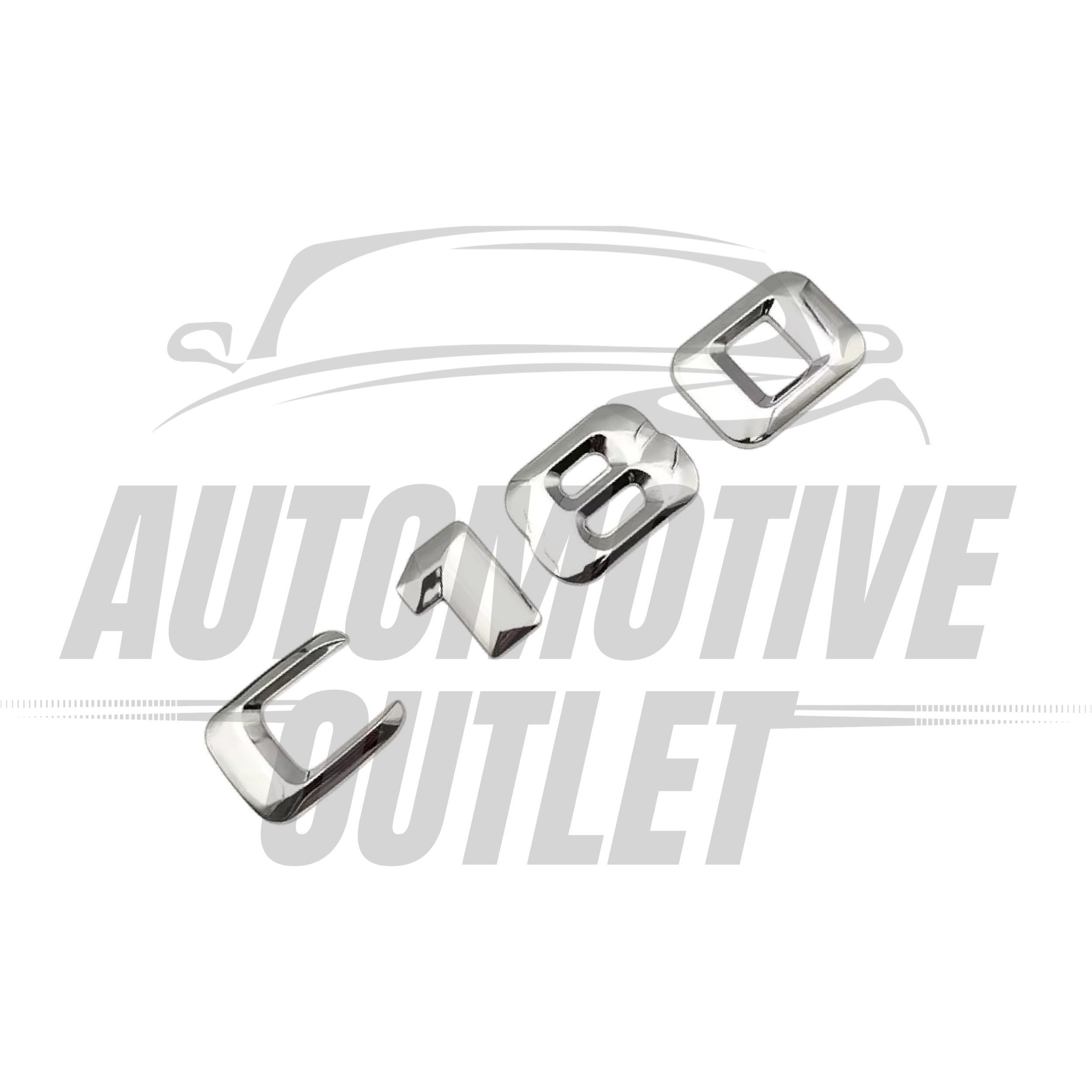 C180-CH Lettering Rear Boot Lid Trunk Badge Emblem For Mercedes-Benz C-Class, Chrome 3