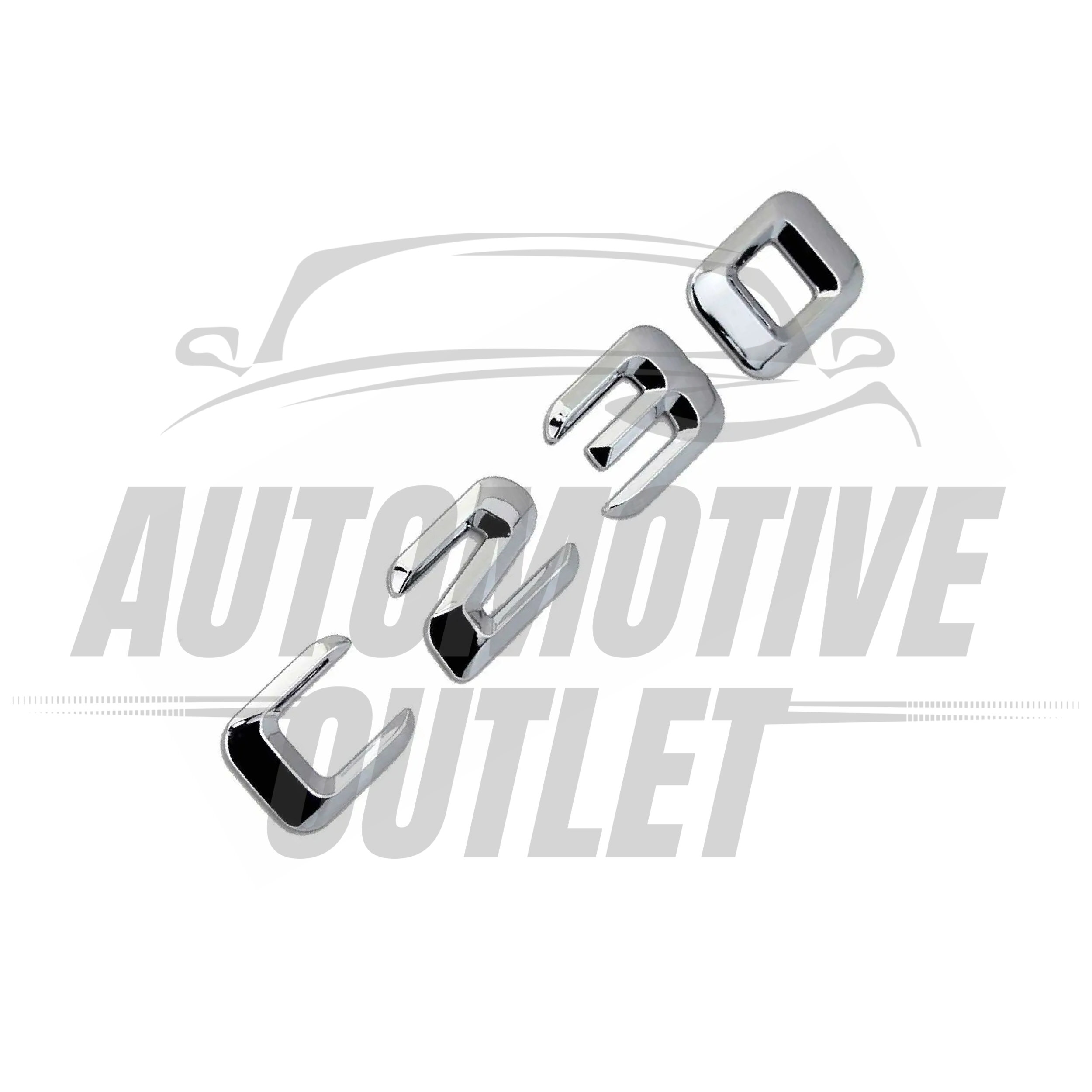 C230-CH Lettering Rear Boot Lid Trunk Badge Emblem For Mercedes-Benz C-Class, Chrome 3