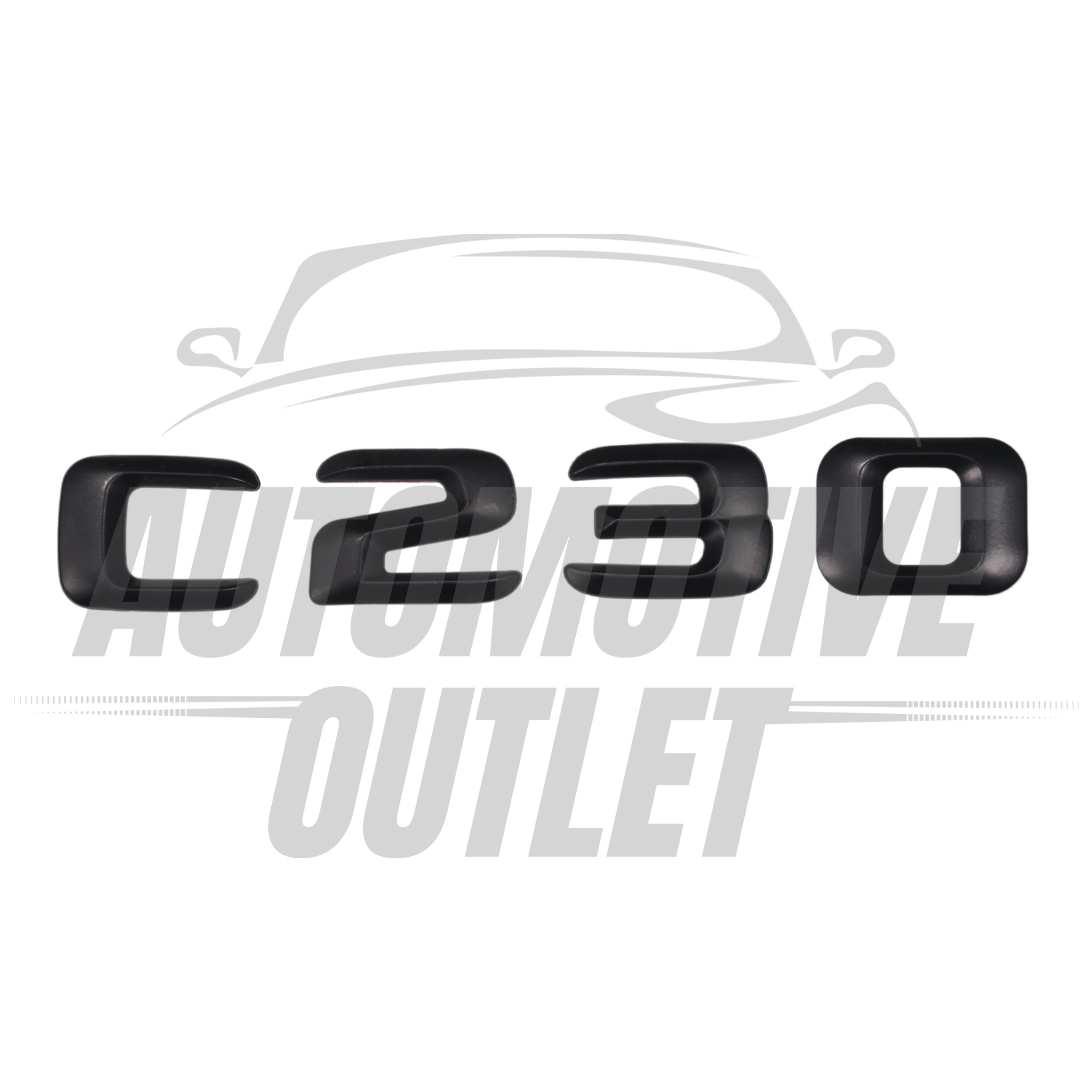 C230-MB Lettering Rear Boot Lid Trunk Badge Emblem For Mercedes-Benz C-Class, Matt Black 2