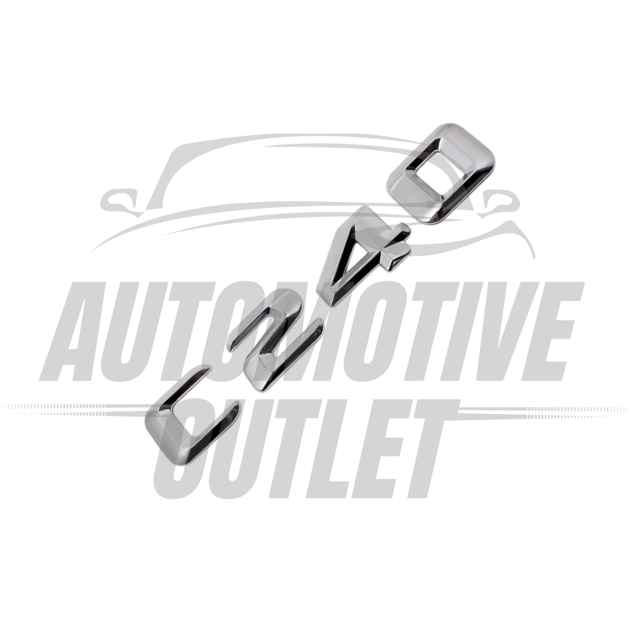 C240-CH Lettering Rear Boot Lid Trunk Badge Emblem For Mercedes-Benz C-Class, Chrome 3