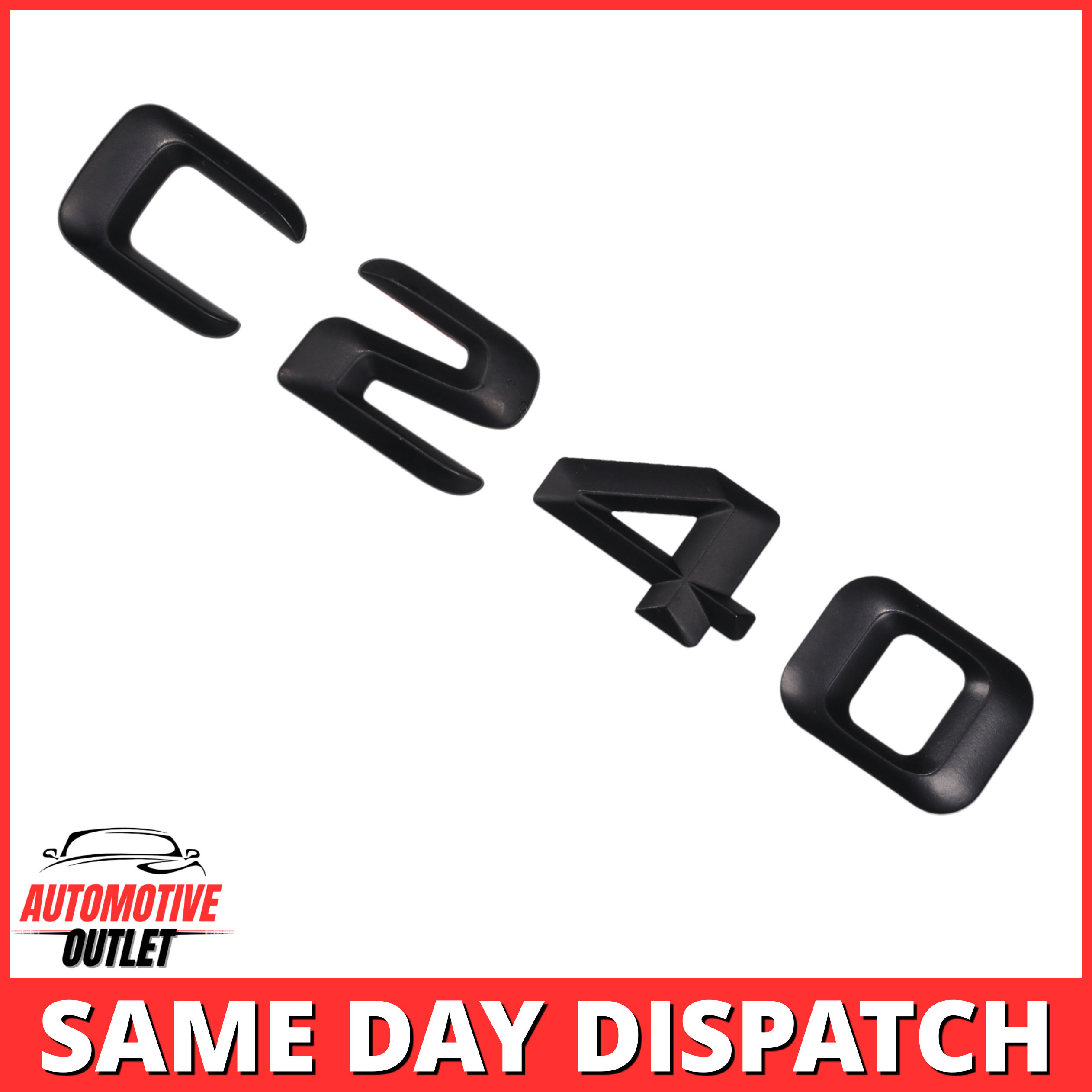 C240-MB Lettering Rear Boot Lid Trunk Badge Emblem For Mercedes-Benz C-Class, Matt Black