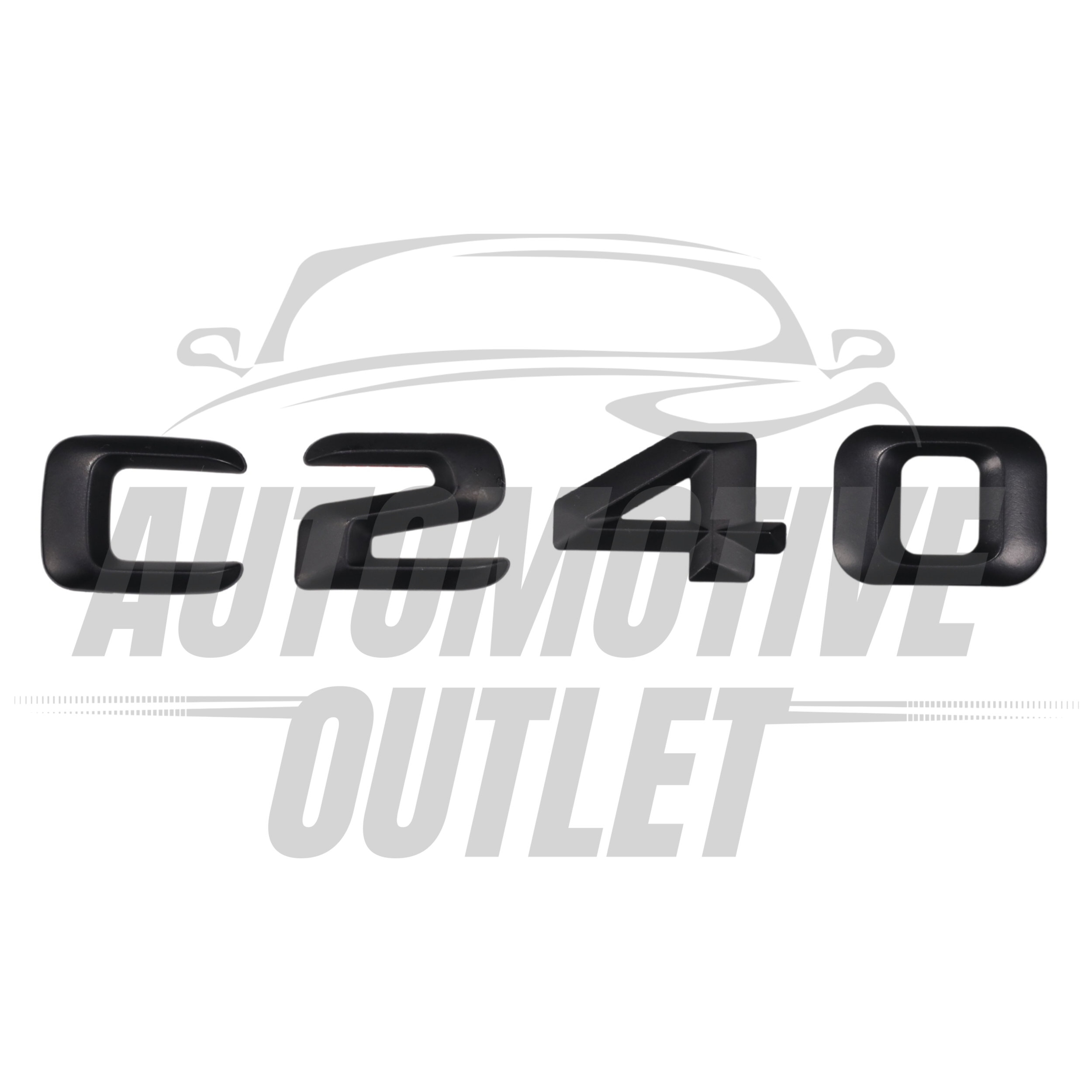 C240-MB Lettering Rear Boot Lid Trunk Badge Emblem For Mercedes-Benz C-Class, Matt Black 2