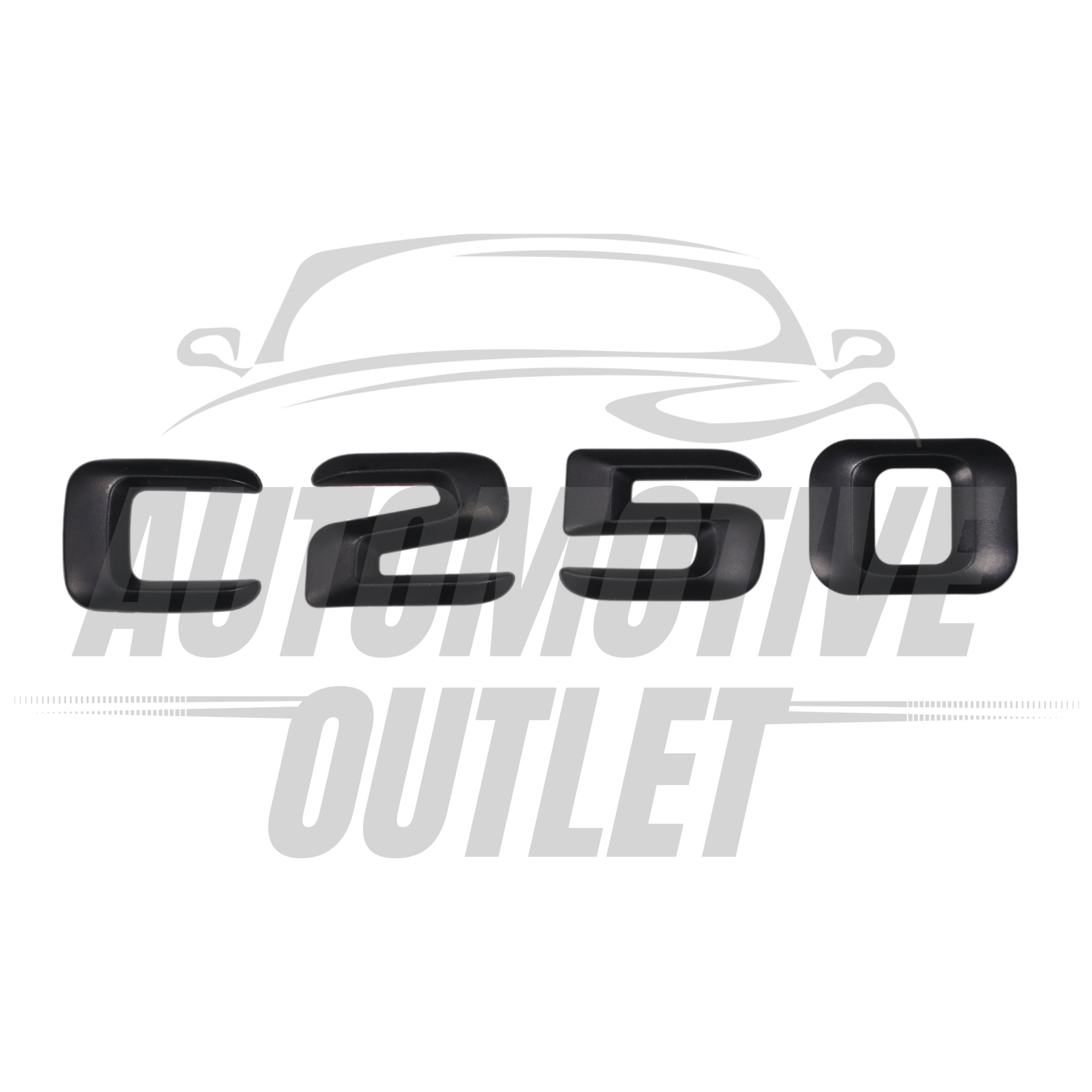 C250-MB Lettering Rear Boot Lid Trunk Badge Emblem For Mercedes-Benz C-Class, Matt Black 2