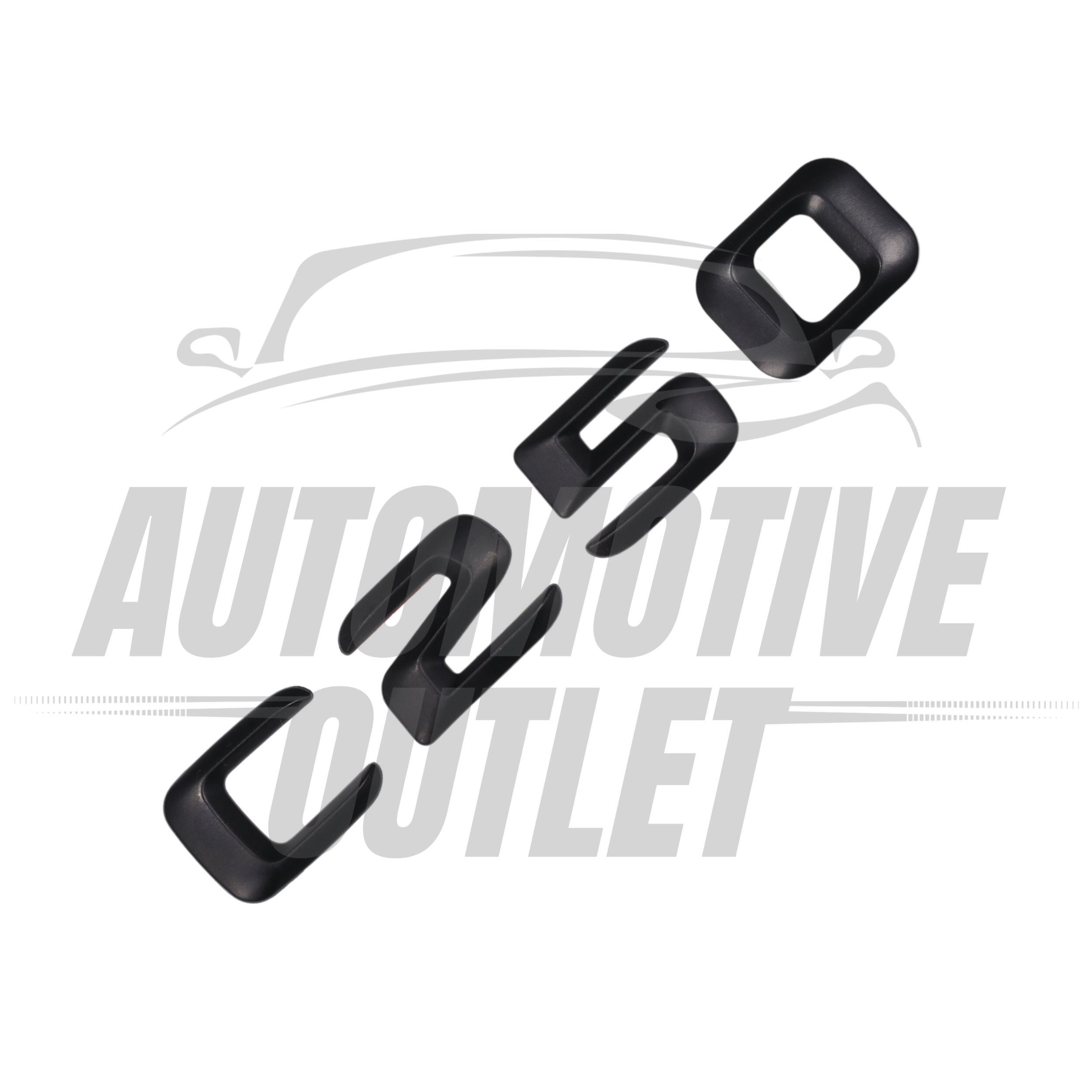 C250-MB Lettering Rear Boot Lid Trunk Badge Emblem For Mercedes-Benz C-Class, Matt Black 3