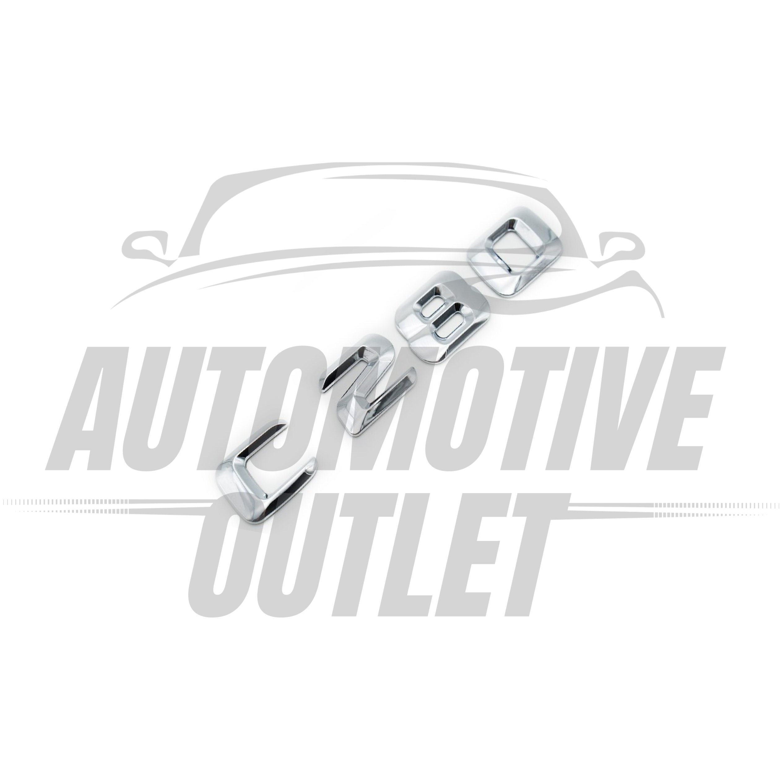 C280-CH Lettering Rear Boot Lid Trunk Badge Emblem For Mercedes-Benz C-Class, Chrome 3