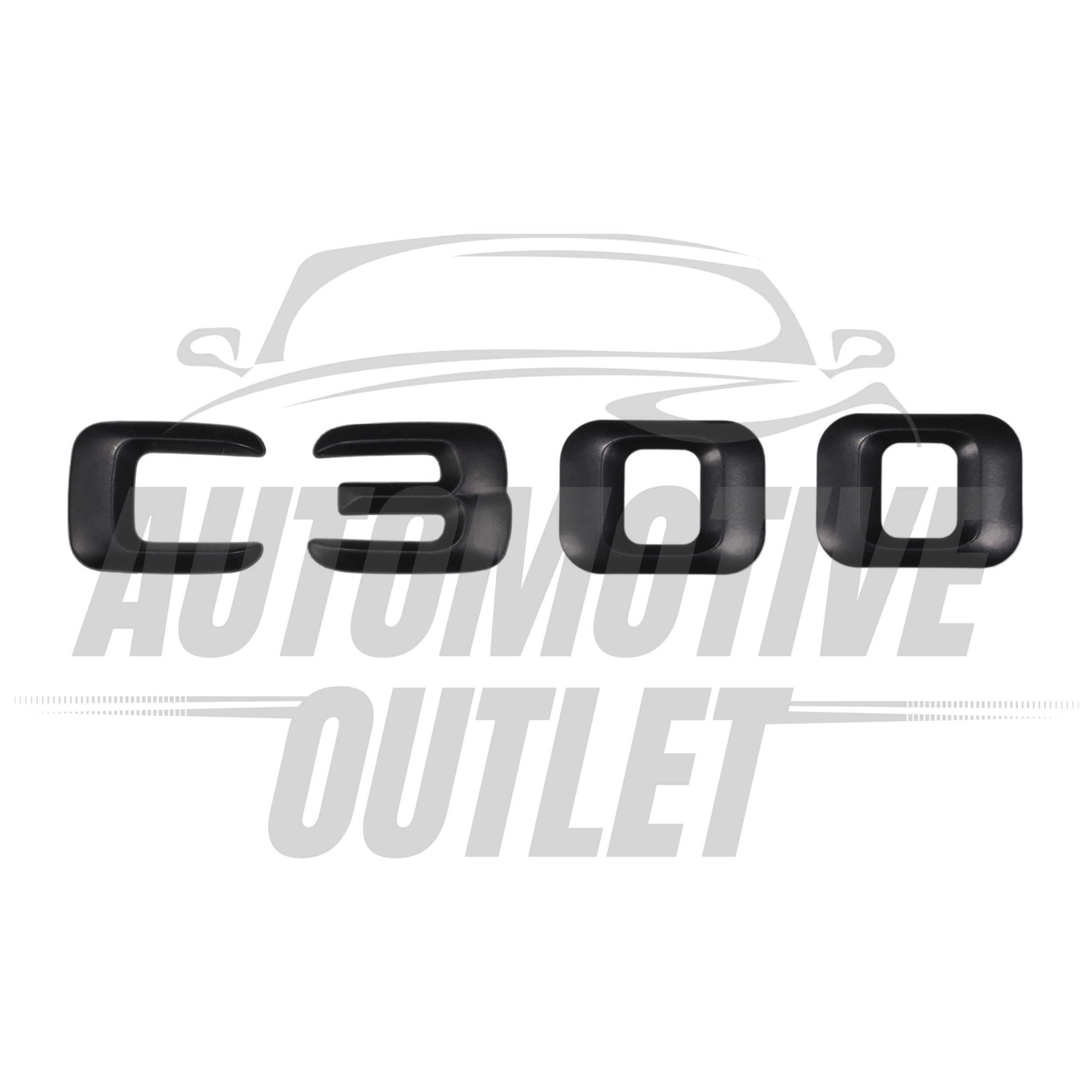 C300-MB Lettering Rear Boot Lid Trunk Badge Emblem For Mercedes-Benz C-Class, Matt Black 2