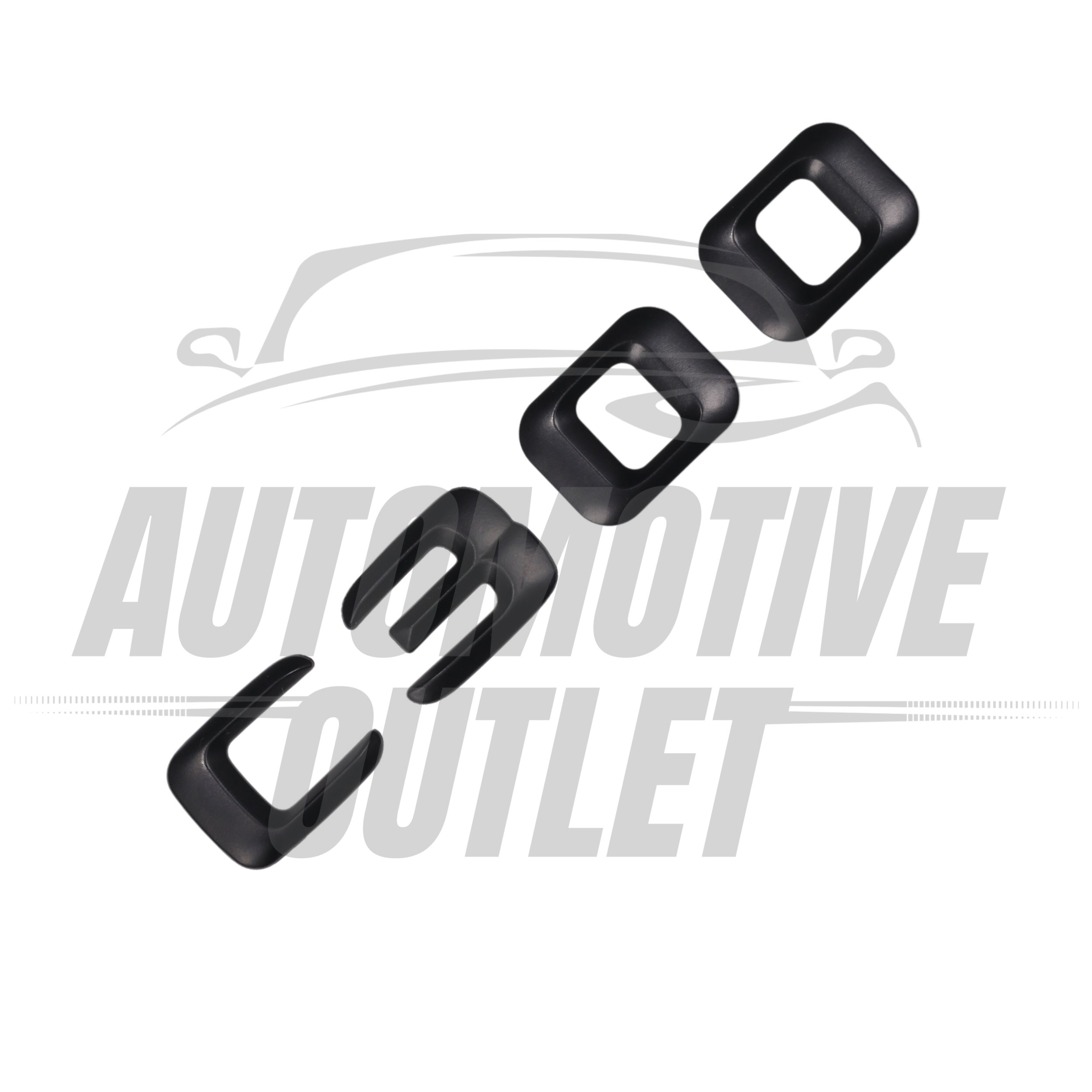 C300-MB Lettering Rear Boot Lid Trunk Badge Emblem For Mercedes-Benz C-Class, Matt Black 3