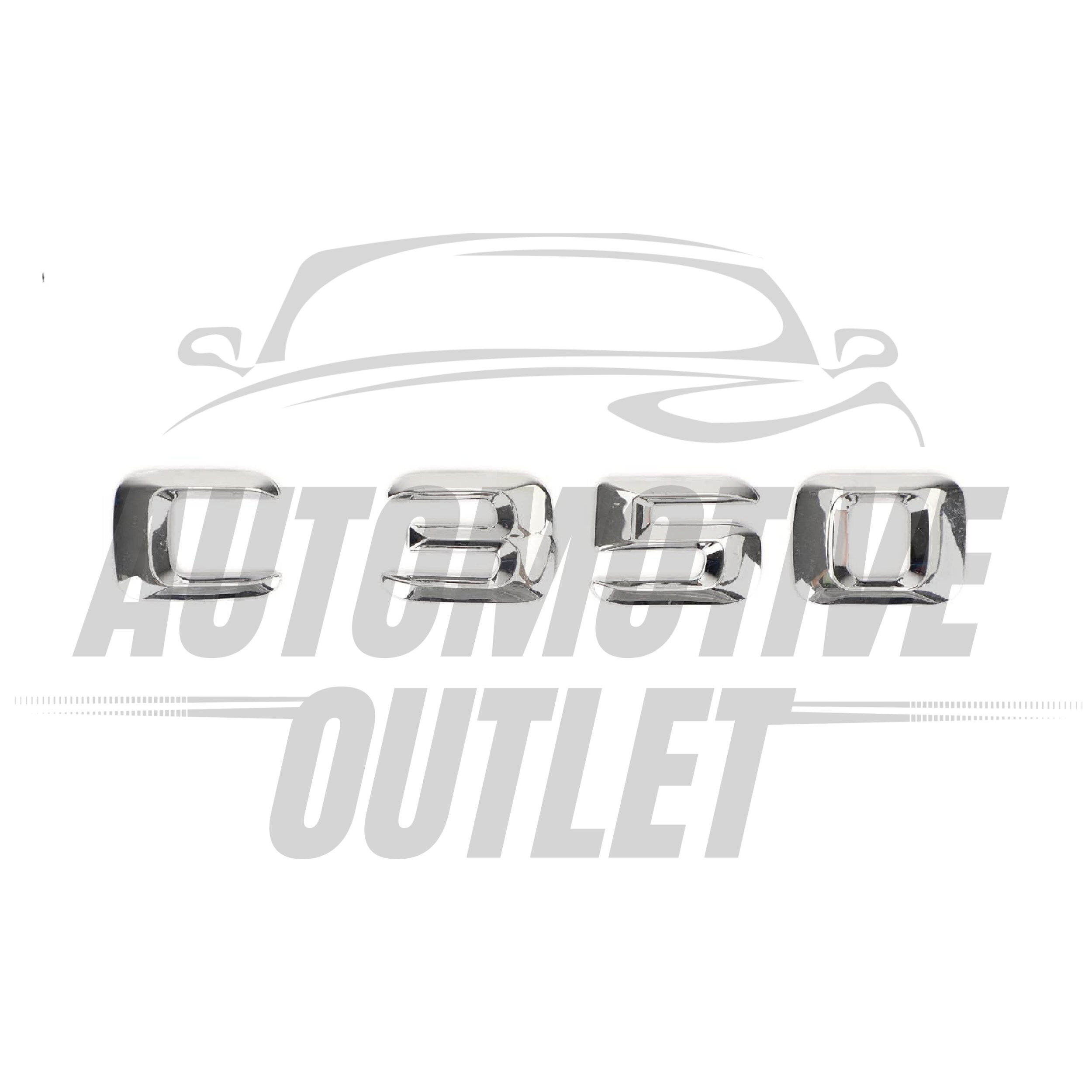 C350-CH Lettering Rear Boot Lid Trunk Badge Emblem For Mercedes-Benz C-Class, Chrome 2