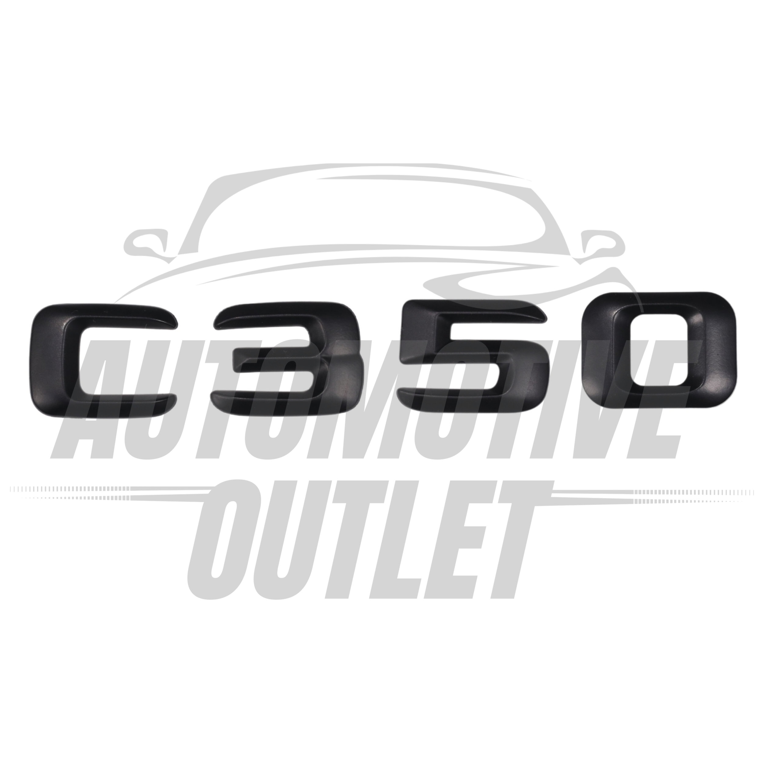 C350-MB Lettering Rear Boot Lid Trunk Badge Emblem For Mercedes-Benz C-Class, Matt Black 2