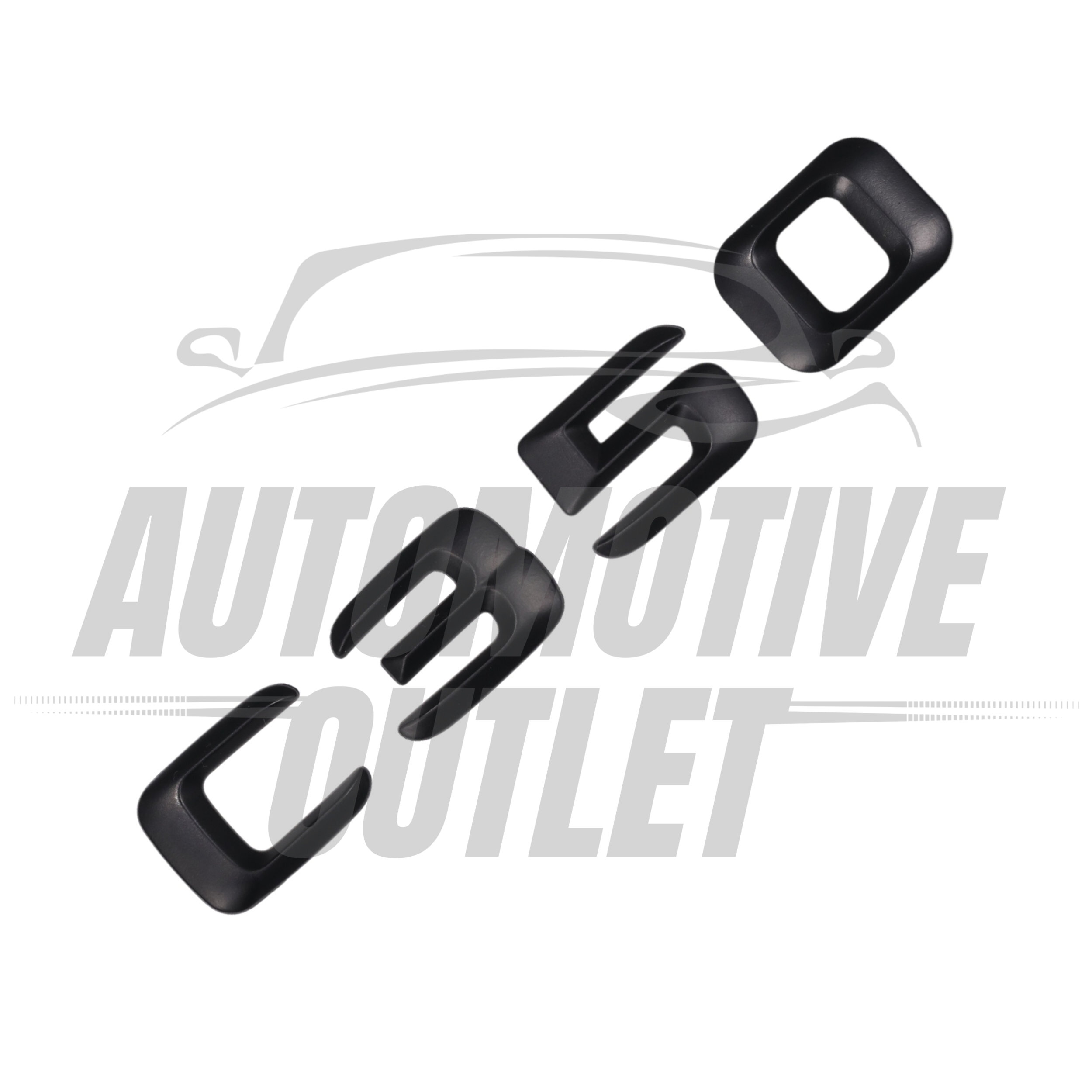 C350-MB Lettering Rear Boot Lid Trunk Badge Emblem For Mercedes-Benz C-Class, Matt Black 3