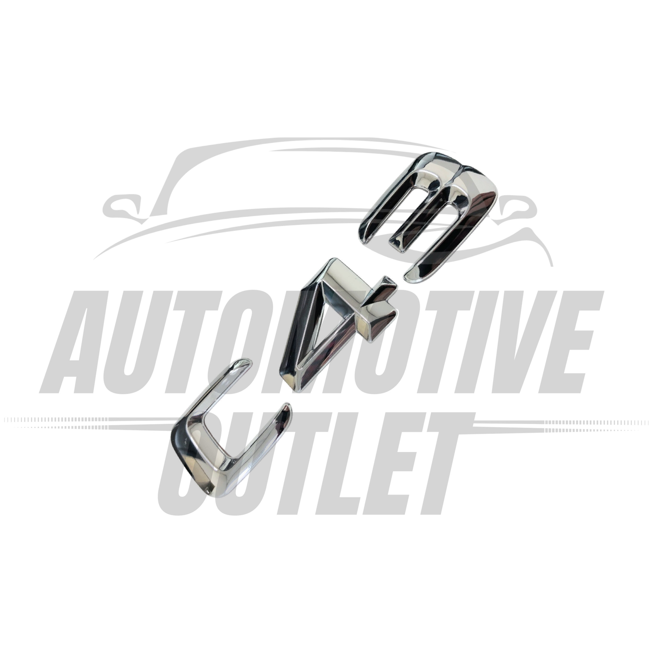 C43-CH Lettering Rear Boot Lid Trunk Badge Emblem For Mercedes-Benz C-Class, Chrome 3