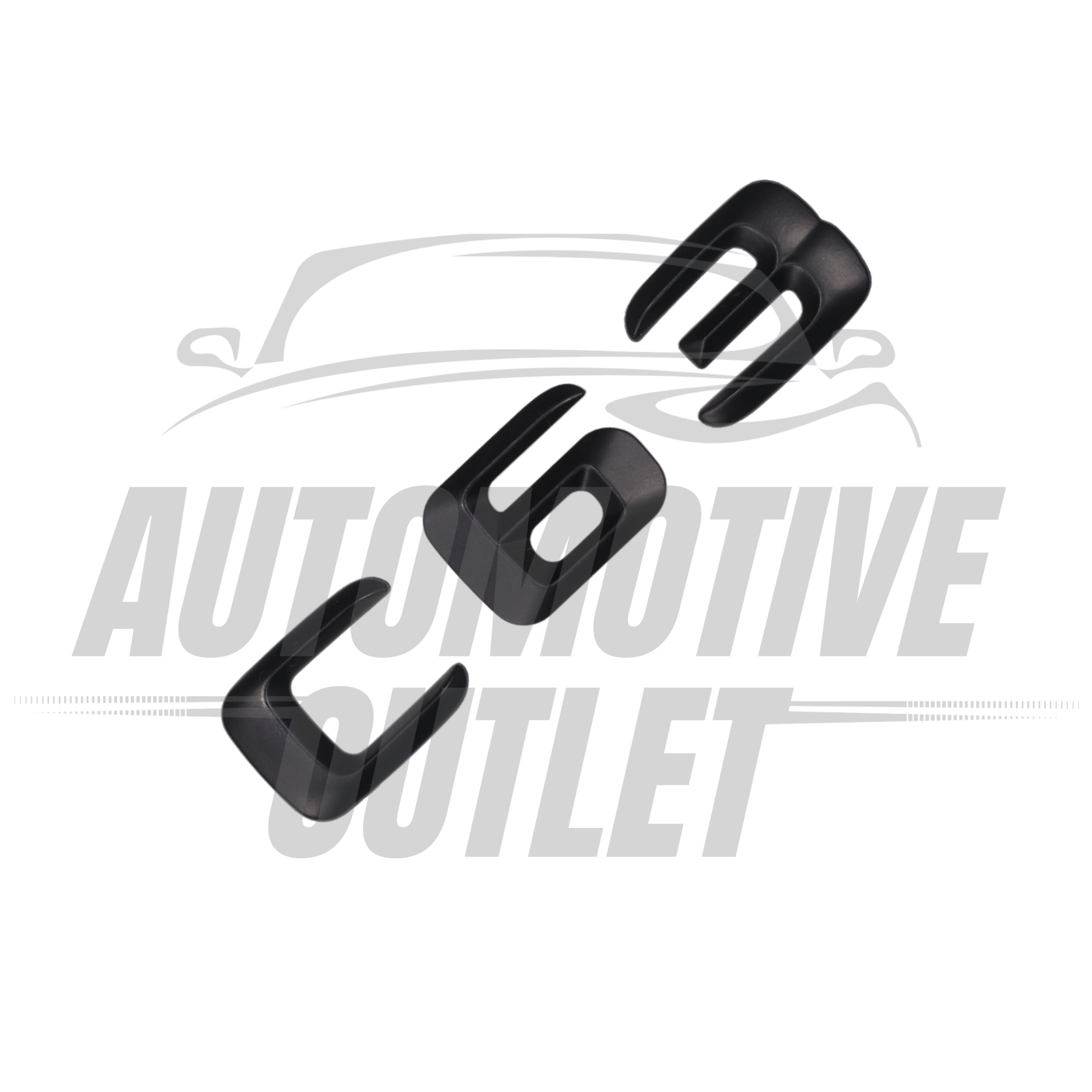 C63-MB Lettering Rear Boot Lid Trunk Badge Emblem For Mercedes-Benz C-Class, Matt Black 3
