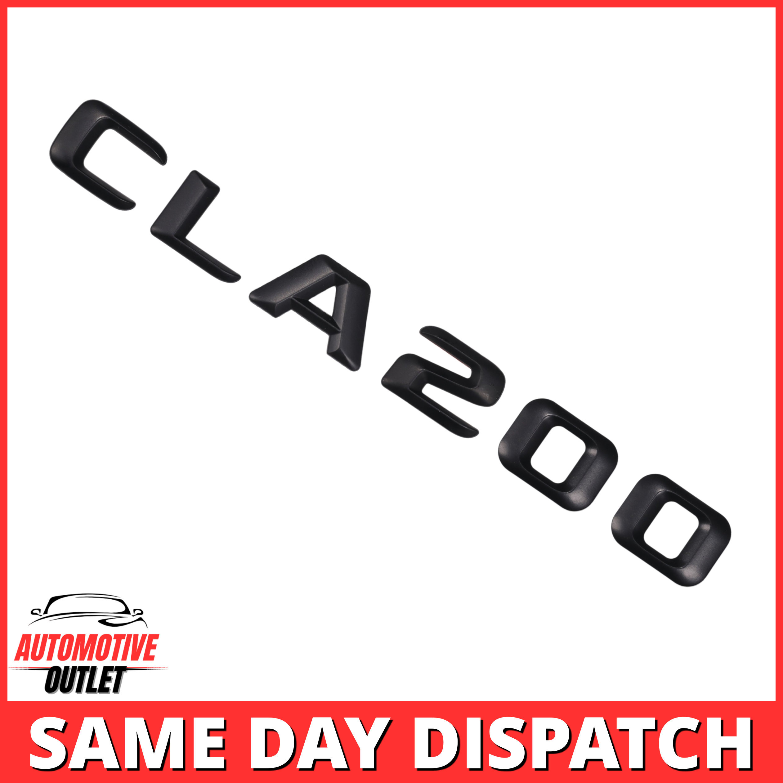 CLA200-MB Lettering Rear Boot Lid Trunk Badge Emblem For Mercedes-Benz CLA, Matt Black