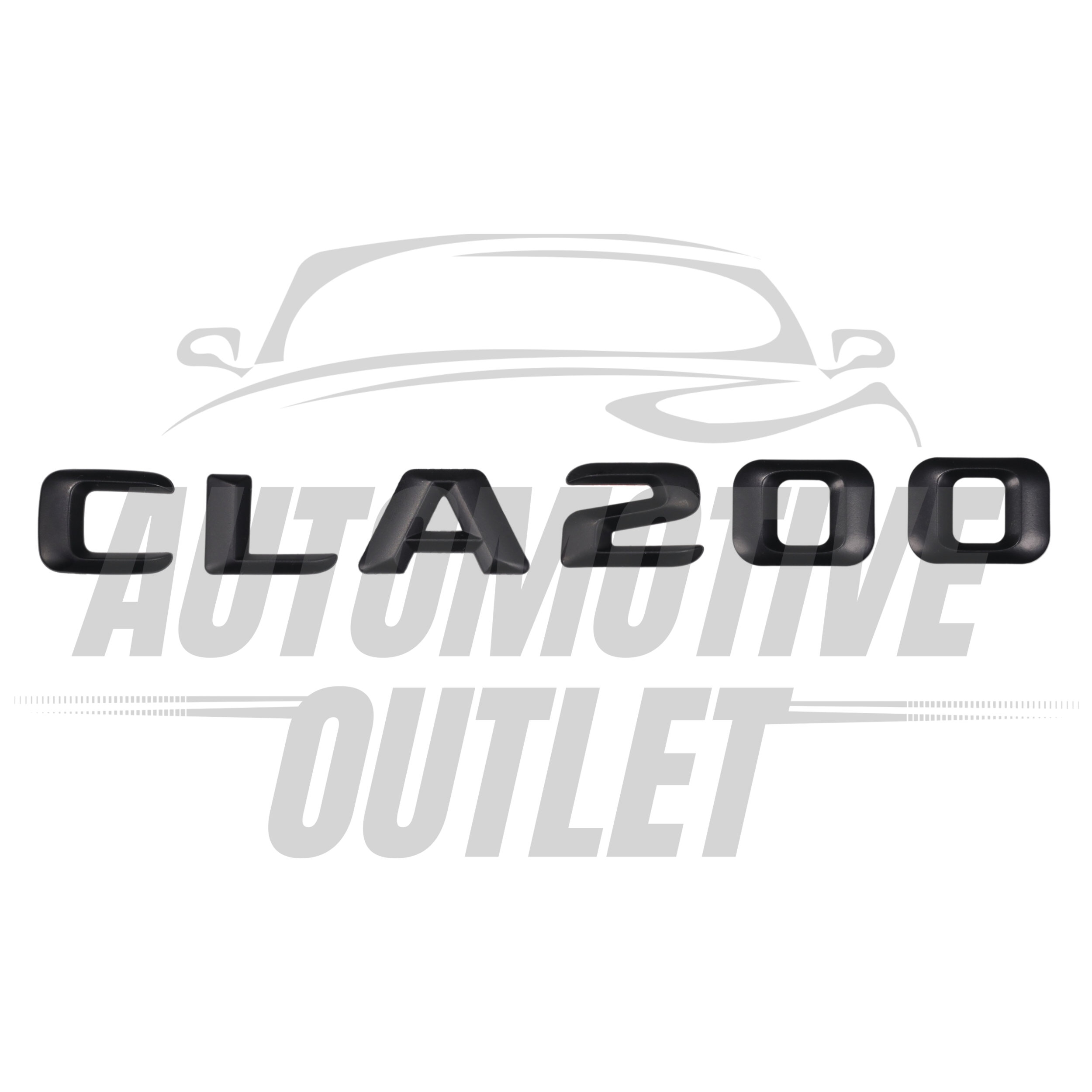 CLA200-MB Lettering Rear Boot Lid Trunk Badge Emblem For Mercedes-Benz CLA, Matt Black 2