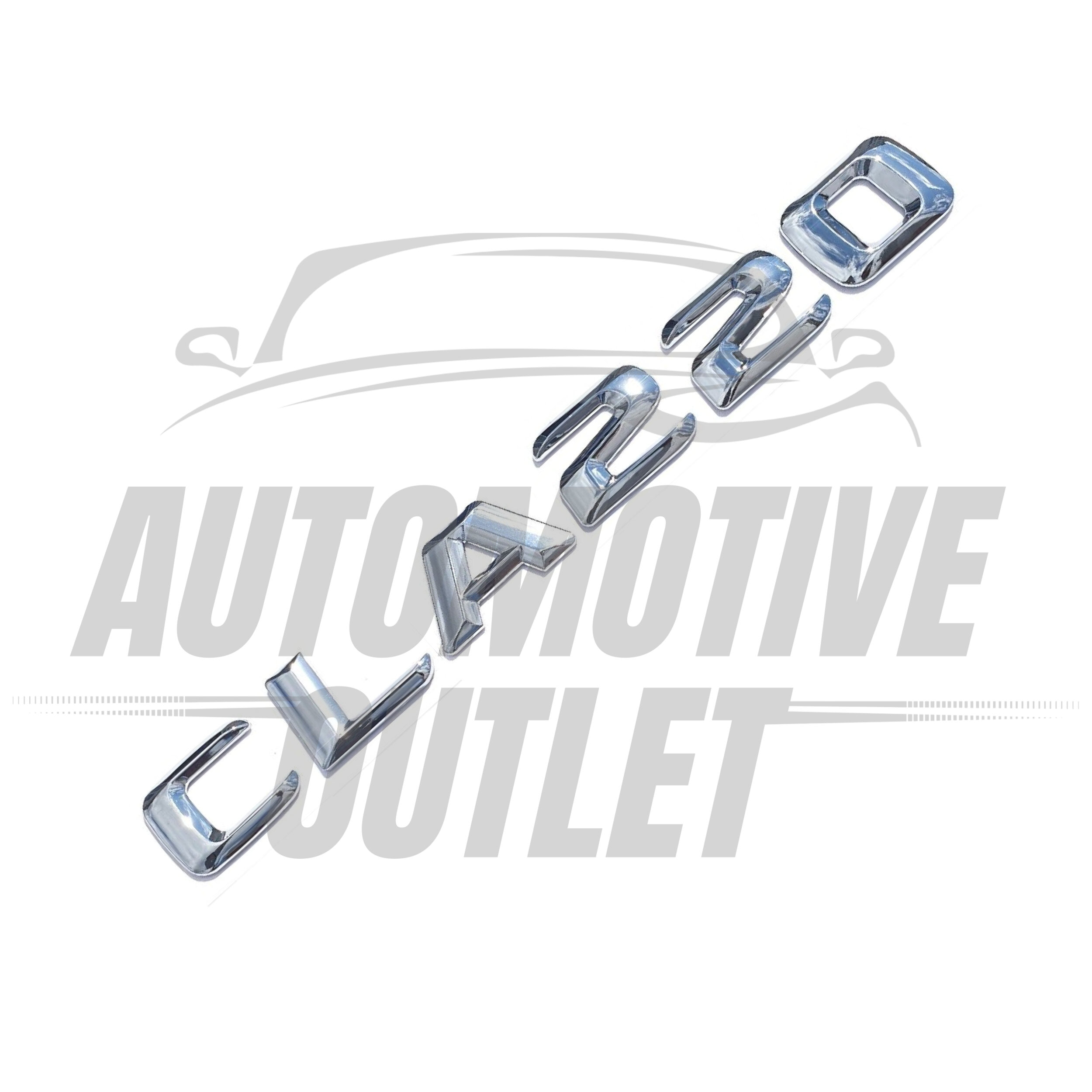 CLA220-CH Lettering Rear Boot Lid Trunk Badge Emblem For Mercedes-Benz CLA, Chrome 3