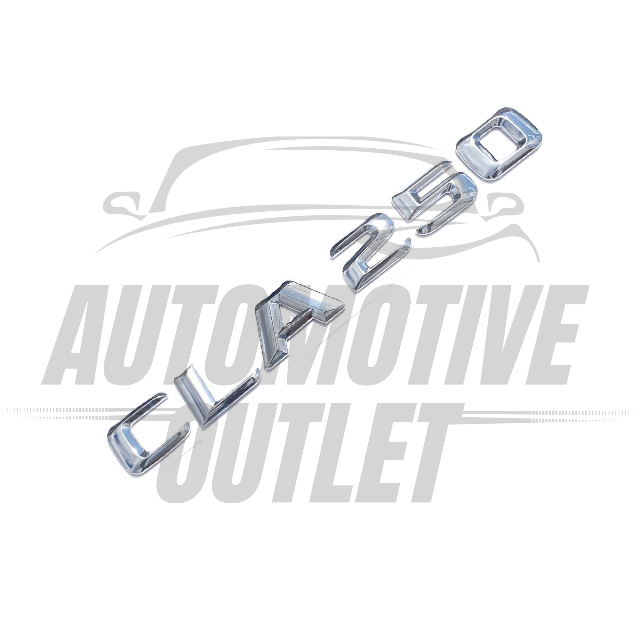 CLA250-CH Lettering Rear Boot Lid Trunk Badge Emblem For Mercedes-Benz CLA, Chrome 3
