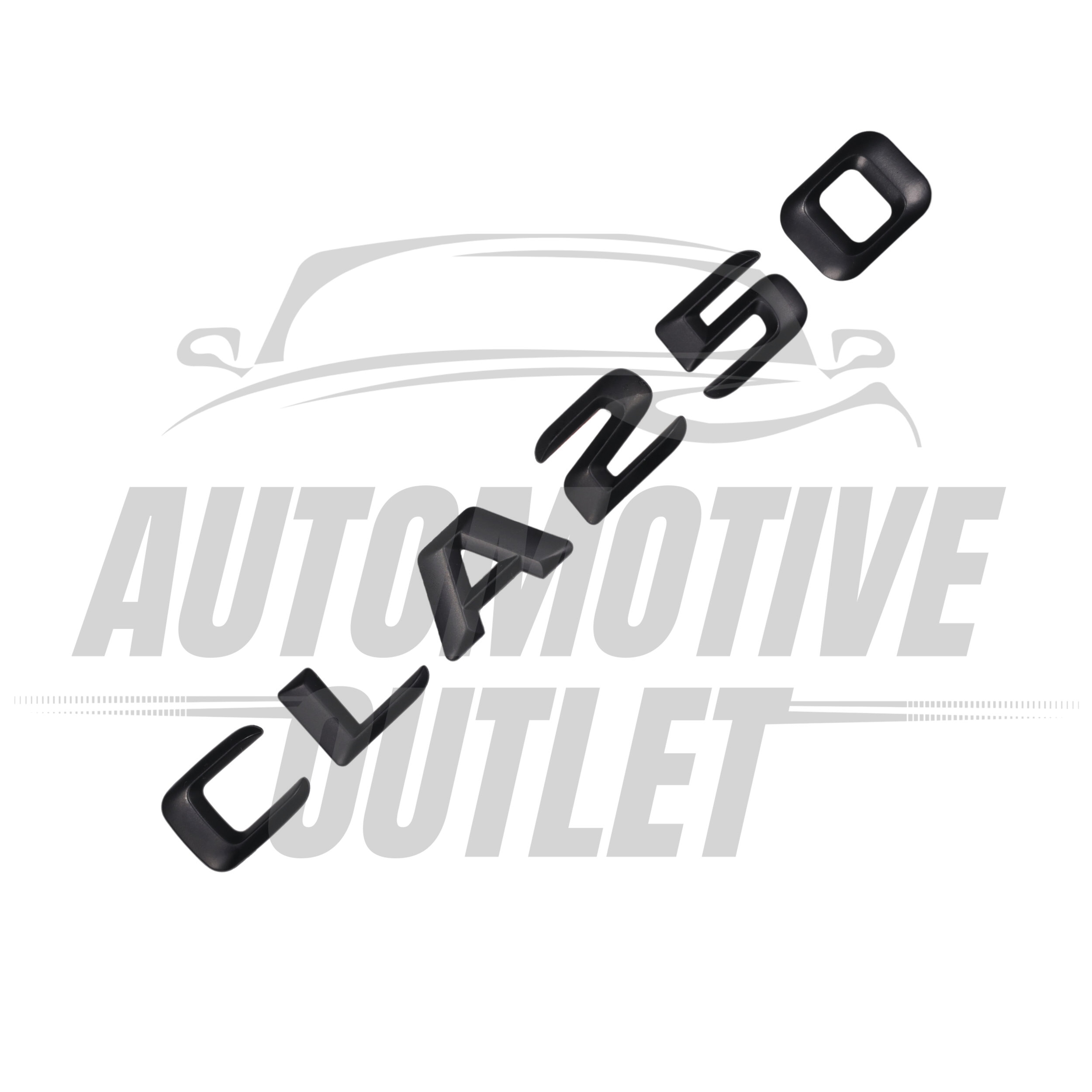 CLA250-MB Lettering Rear Boot Lid Trunk Badge Emblem For Mercedes-Benz CLA, Matt Black 3