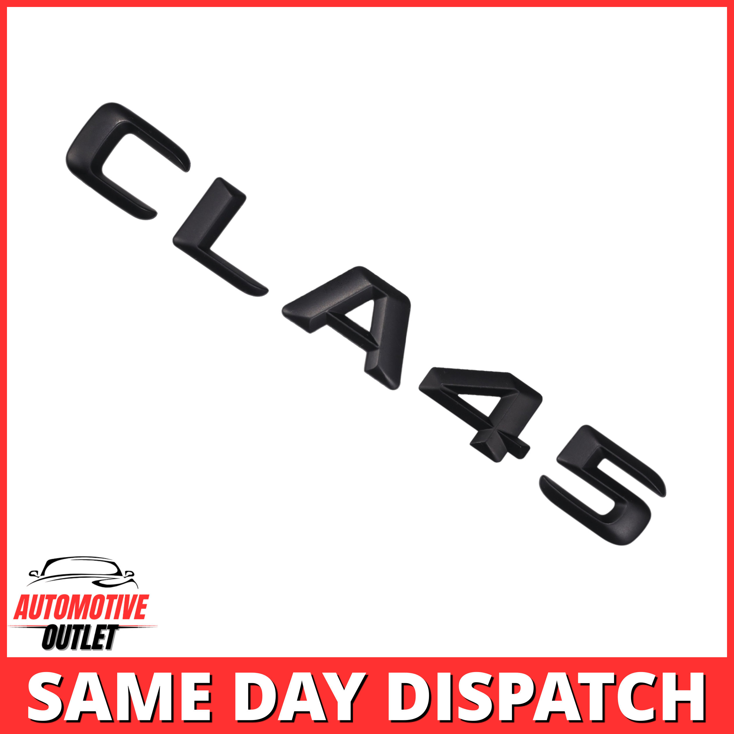 CLA45-MB Lettering Rear Boot Lid Trunk Badge Emblem For Mercedes-Benz CLA, Matt Black