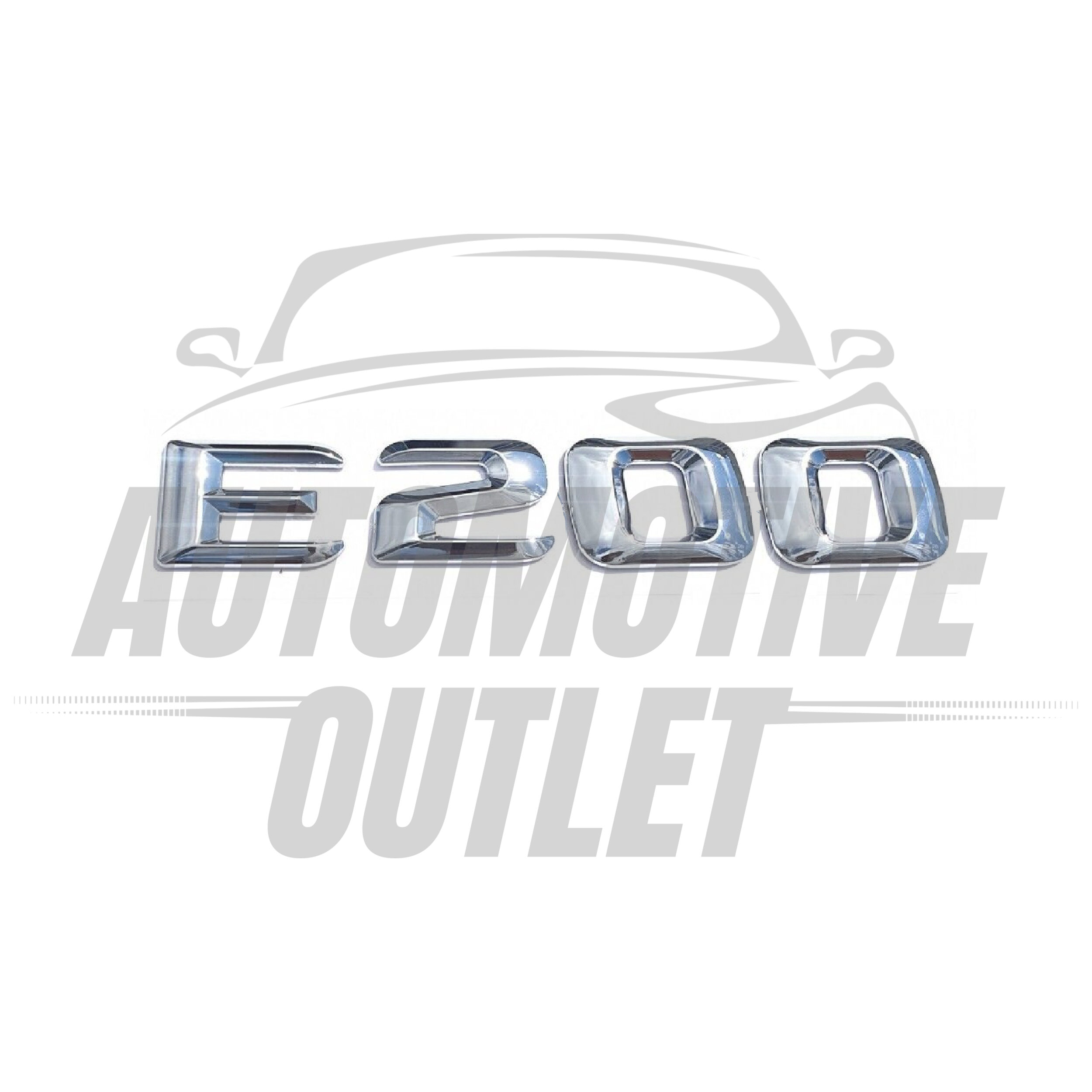E200-CH Lettering Rear Boot Lid Trunk Badge Emblem For Mercedes-Benz E-Class, Chrome 2