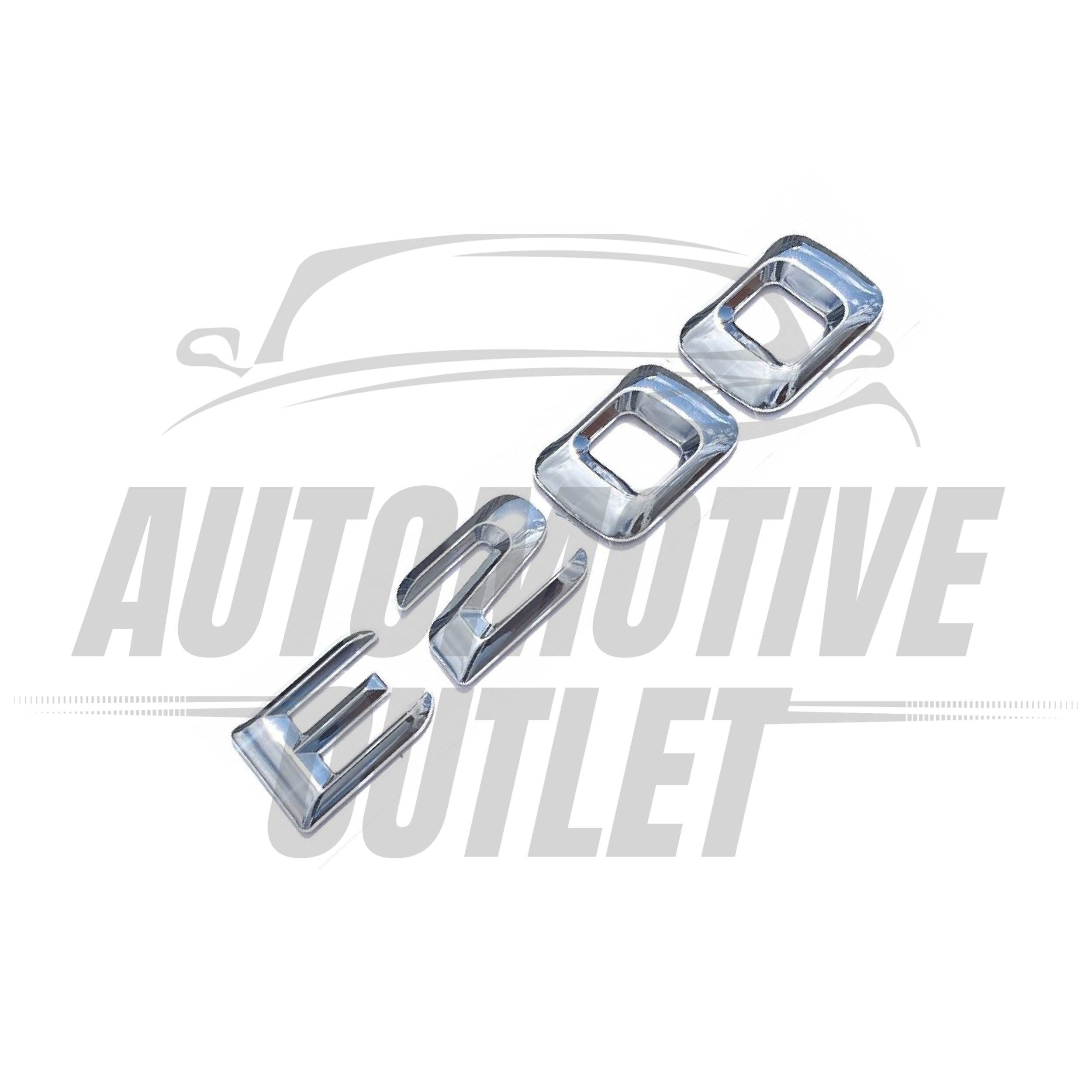 E200-CH Lettering Rear Boot Lid Trunk Badge Emblem For Mercedes-Benz E-Class, Chrome 3