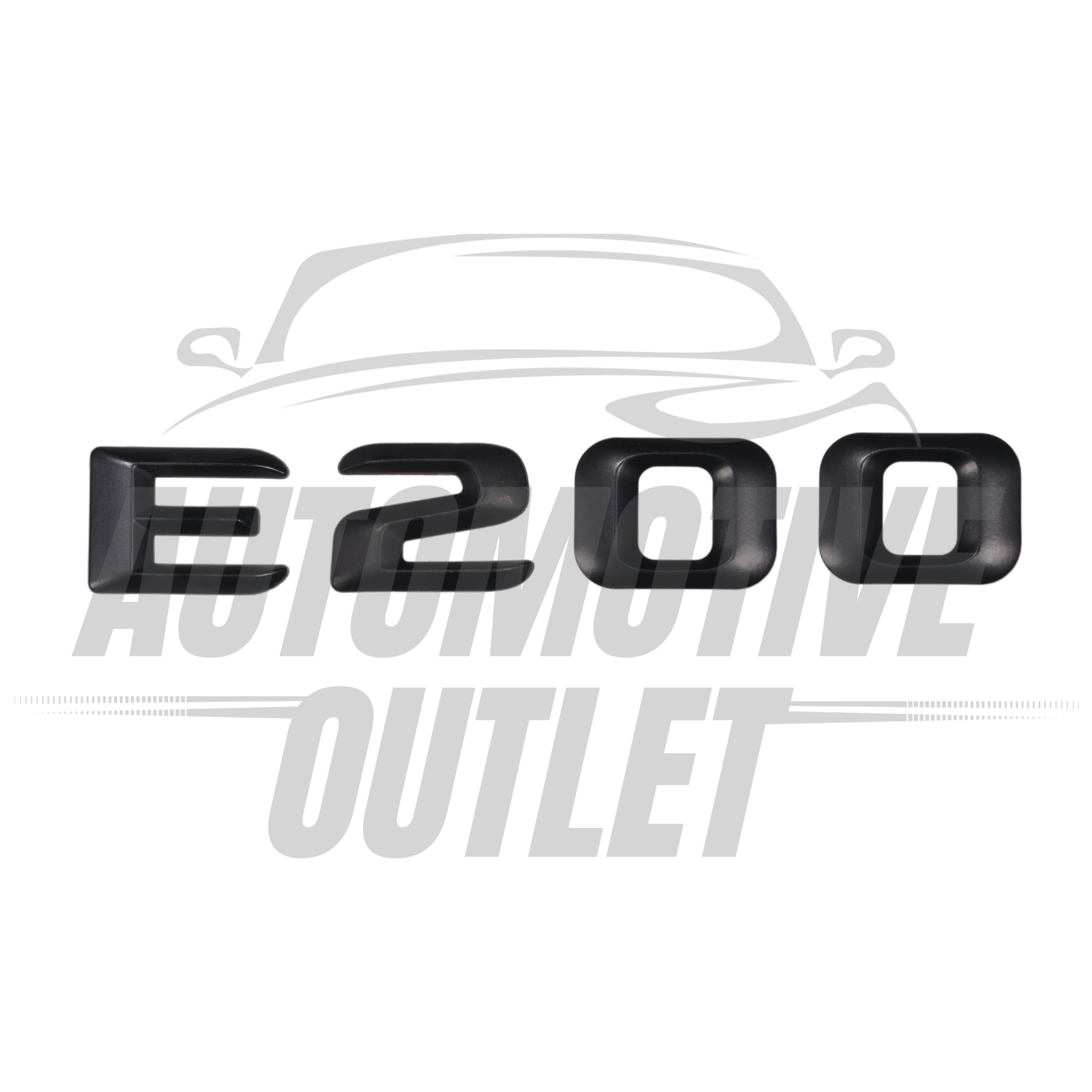 E200-MB Lettering Rear Boot Lid Trunk Badge Emblem For Mercedes-Benz E-Class, Matt Black 2