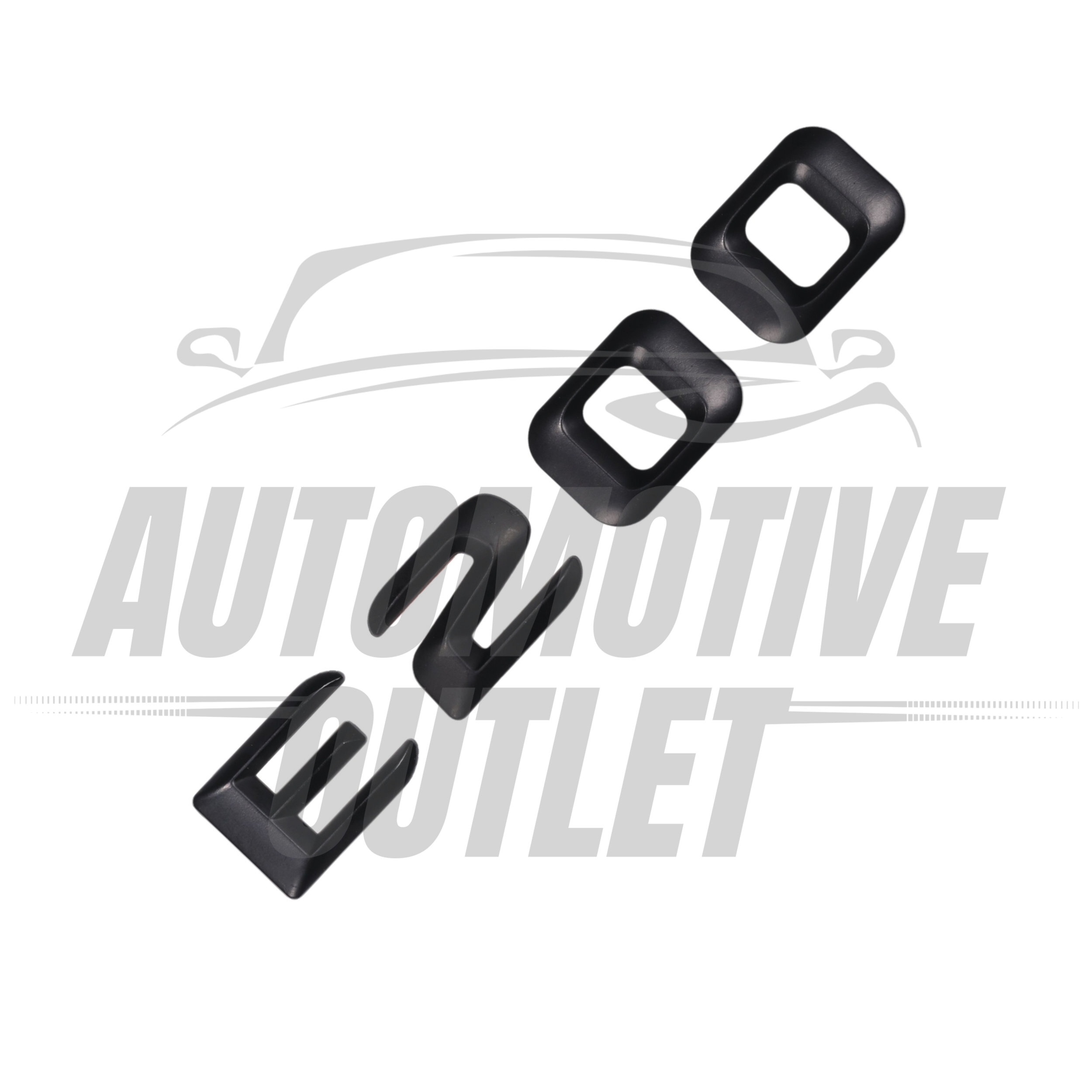 E200-MB Lettering Rear Boot Lid Trunk Badge Emblem For Mercedes-Benz E-Class, Matt Black 3