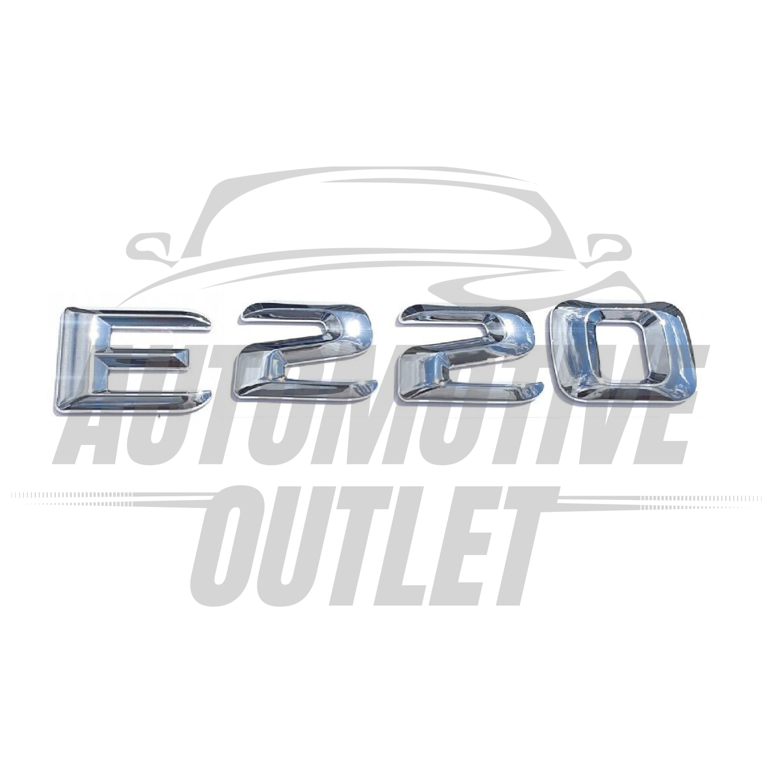 E220-CH Lettering Rear Boot Lid Trunk Badge Emblem For Mercedes-Benz E-Class, Chrome 2