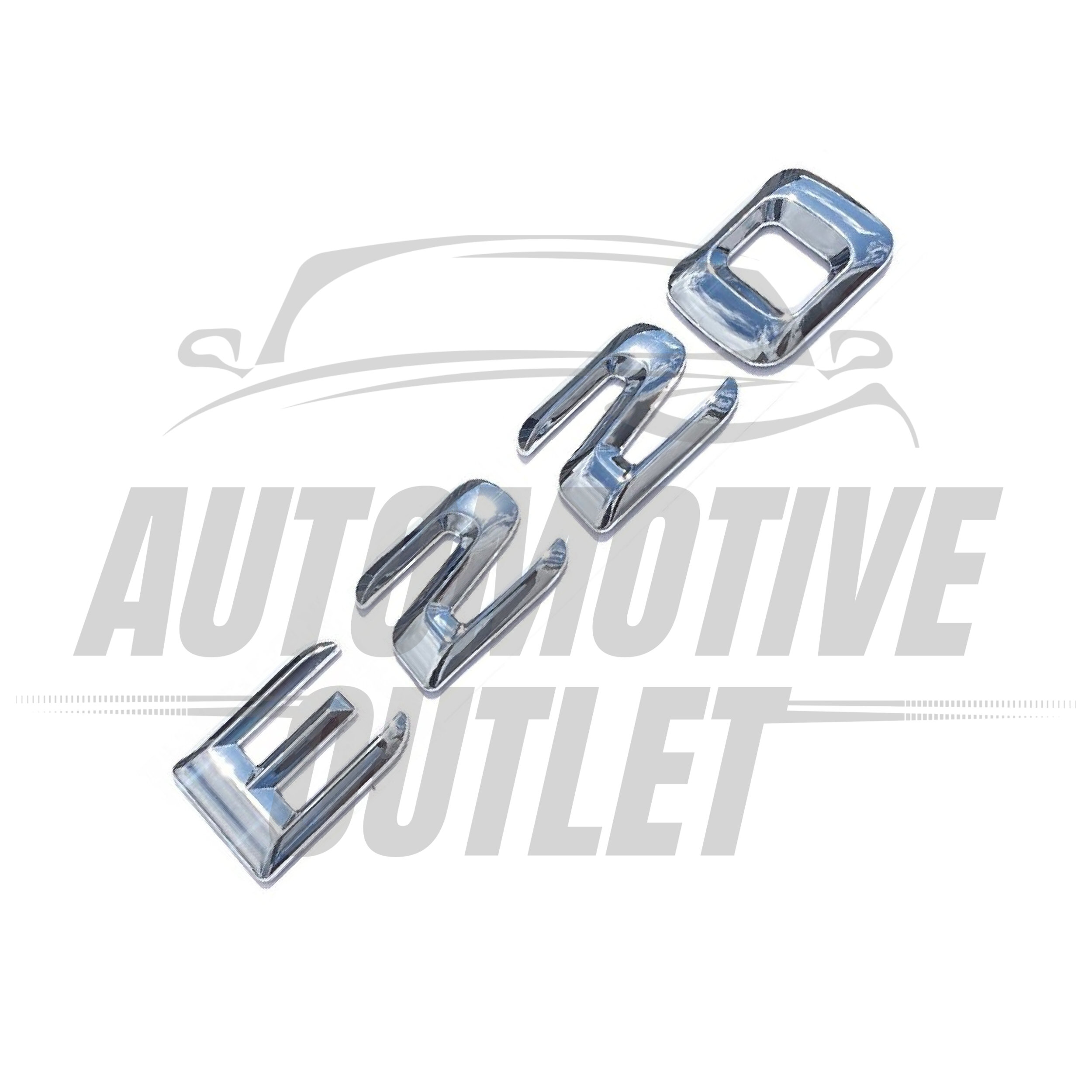 E220-CH Lettering Rear Boot Lid Trunk Badge Emblem For Mercedes-Benz E-Class, Chrome 3