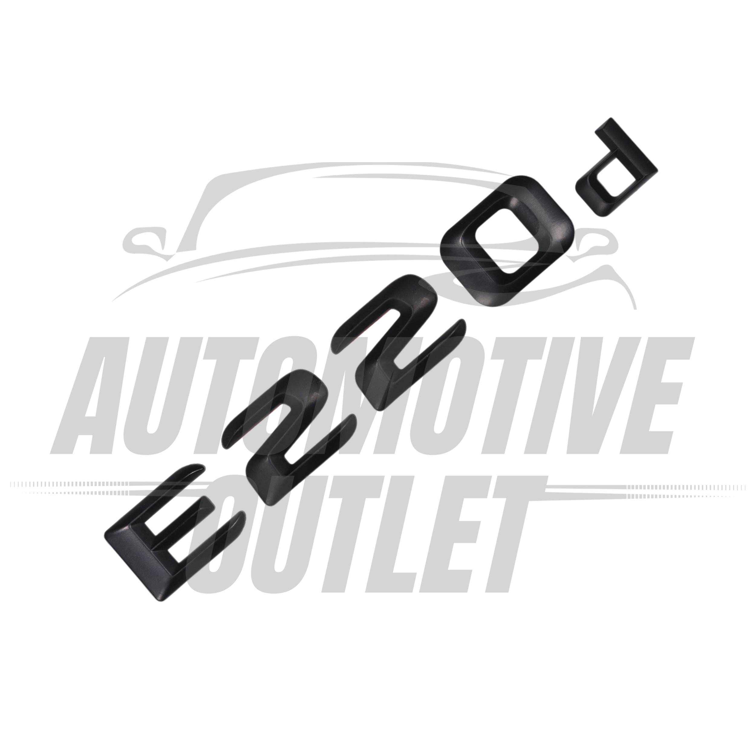 E220D-MB Lettering Rear Boot Lid Trunk Badge Emblem For Mercedes-Benz E-Class, Matt Black 3