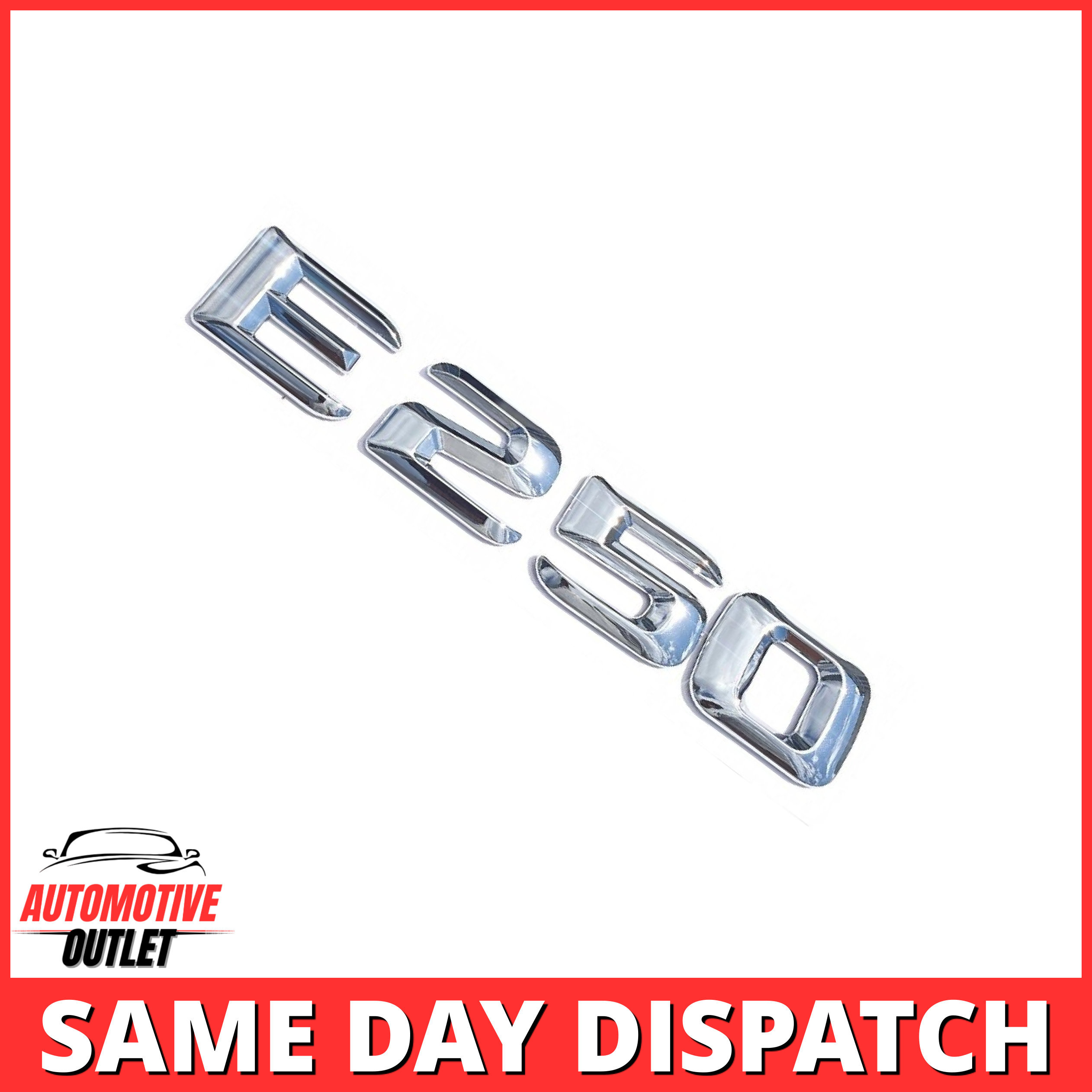 E250-CH Lettering Rear Boot Lid Trunk Badge Emblem For Mercedes-Benz E-Class, Chrome