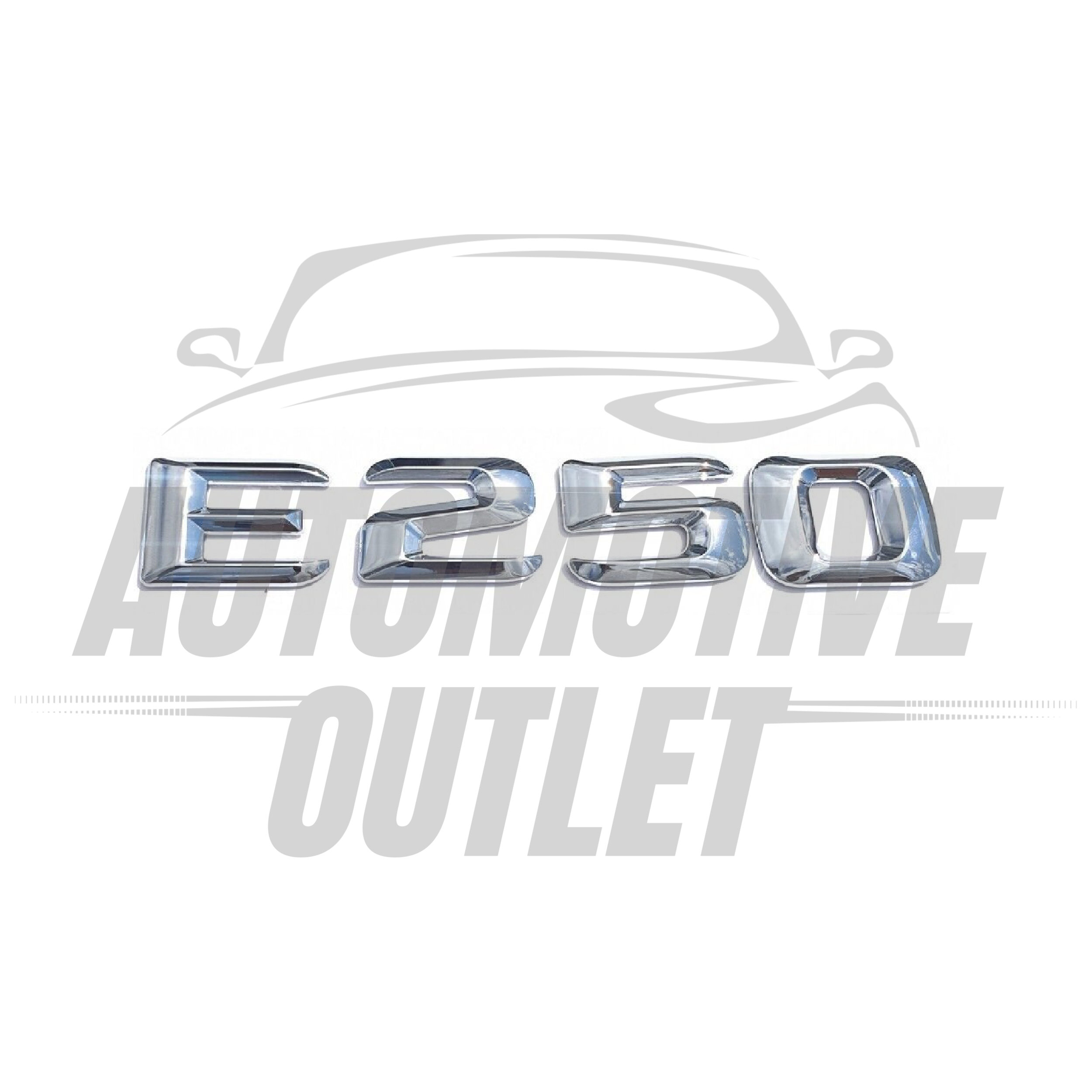 E250-CH Lettering Rear Boot Lid Trunk Badge Emblem For Mercedes-Benz E-Class, Chrome 2