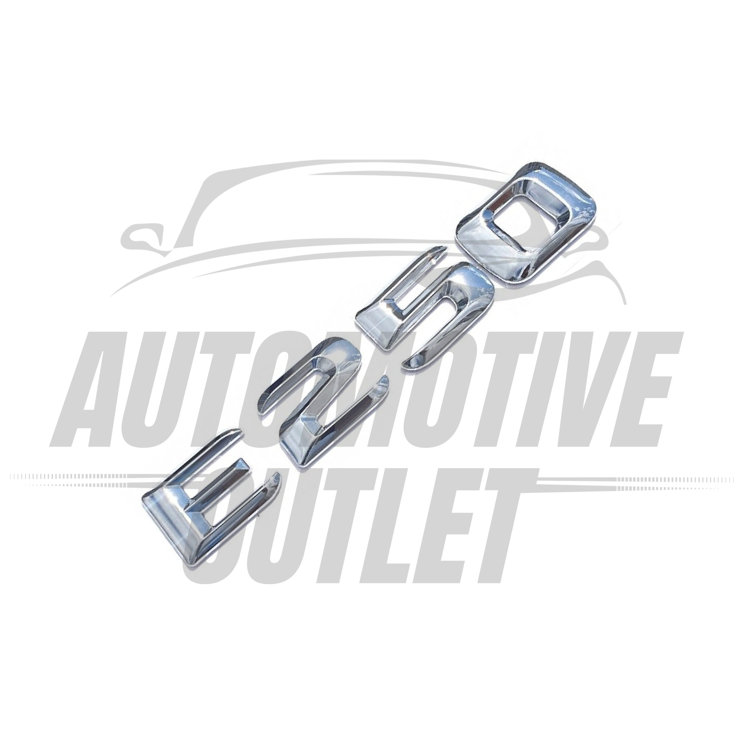 E250-CH Lettering Rear Boot Lid Trunk Badge Emblem For Mercedes-Benz E-Class, Chrome 3