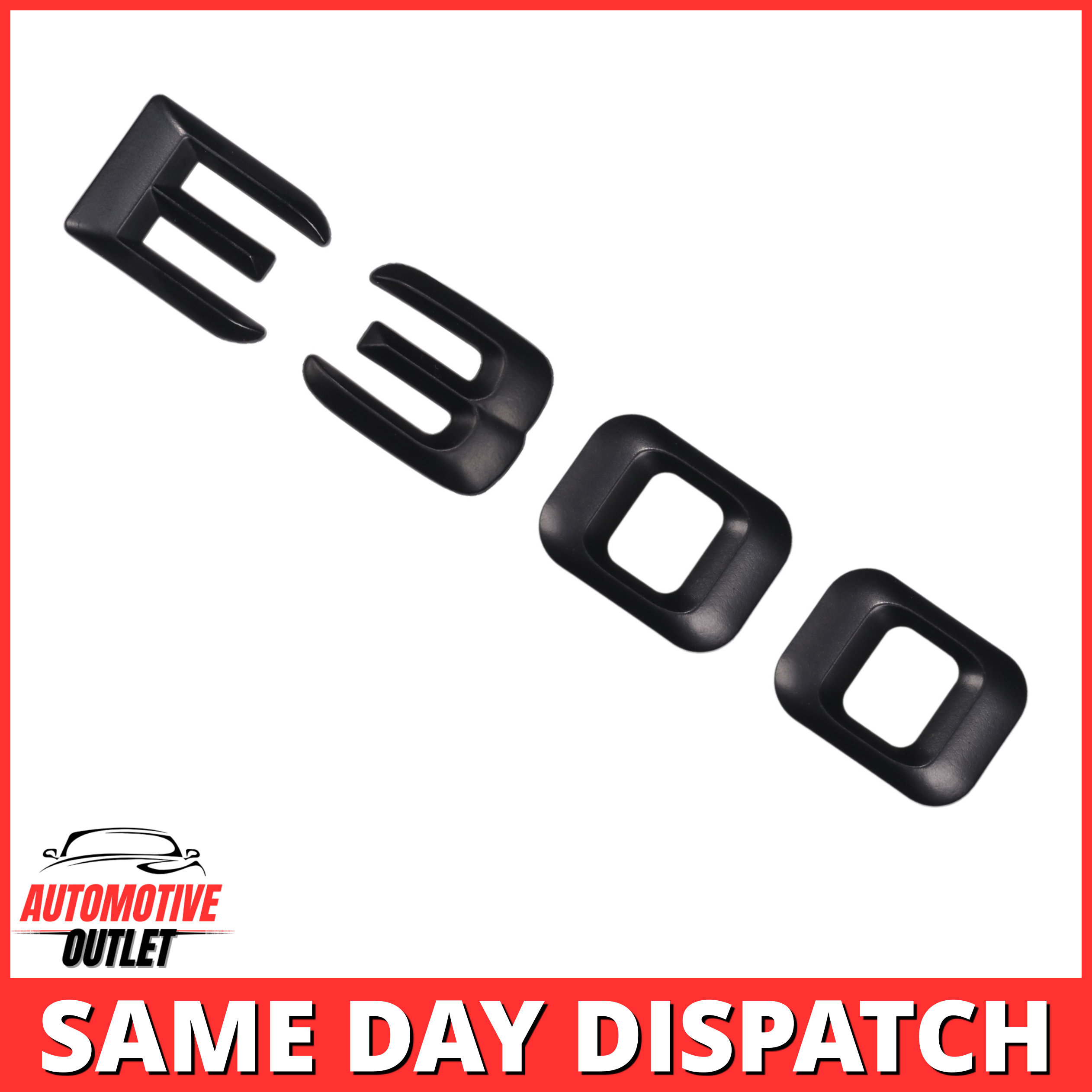 E300-MB Lettering Rear Boot Lid Trunk Badge Emblem For Mercedes-Benz E-Class, Matt Black