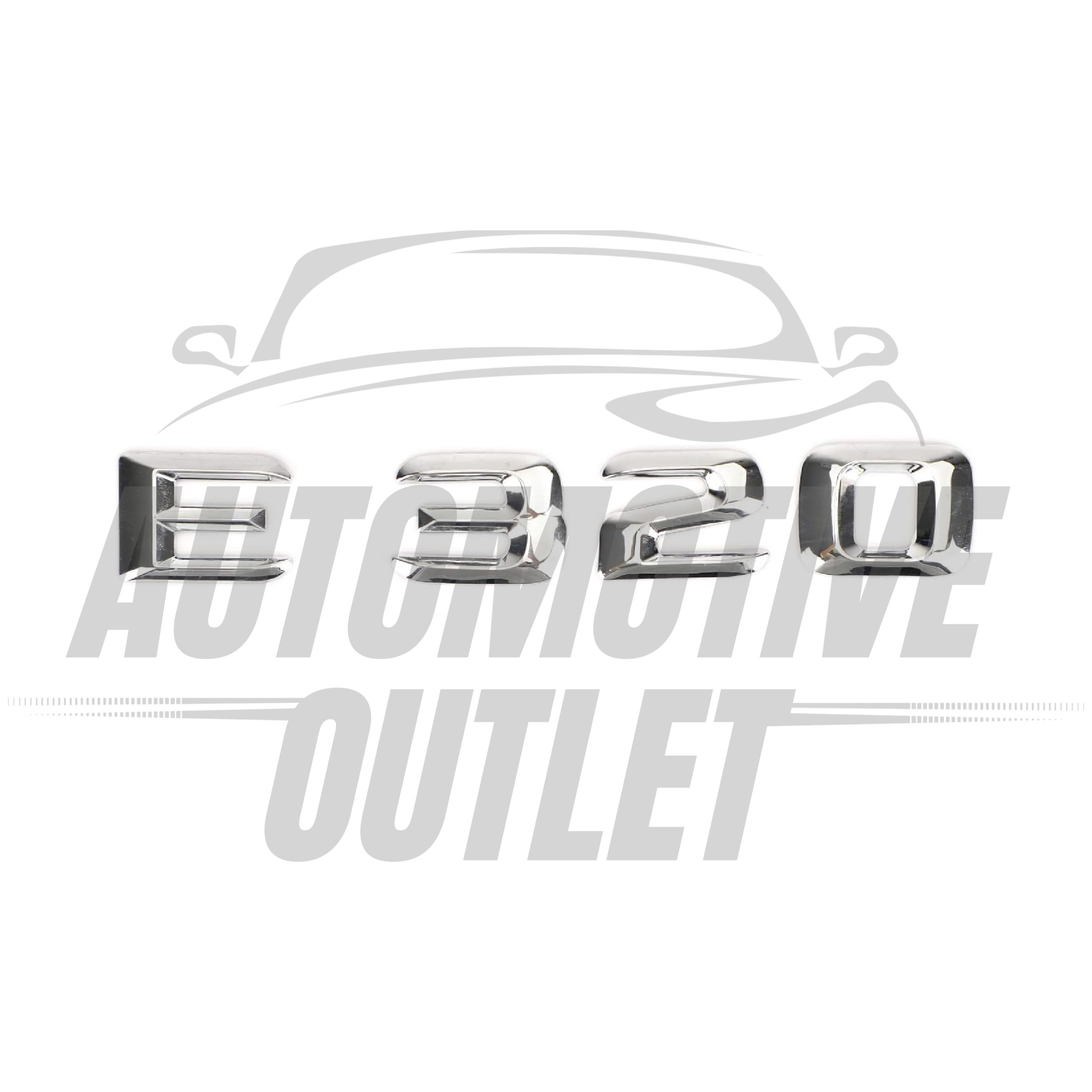 E320-CH Lettering Rear Boot Lid Trunk Badge Emblem For Mercedes-Benz E-Class, Chrome 2
