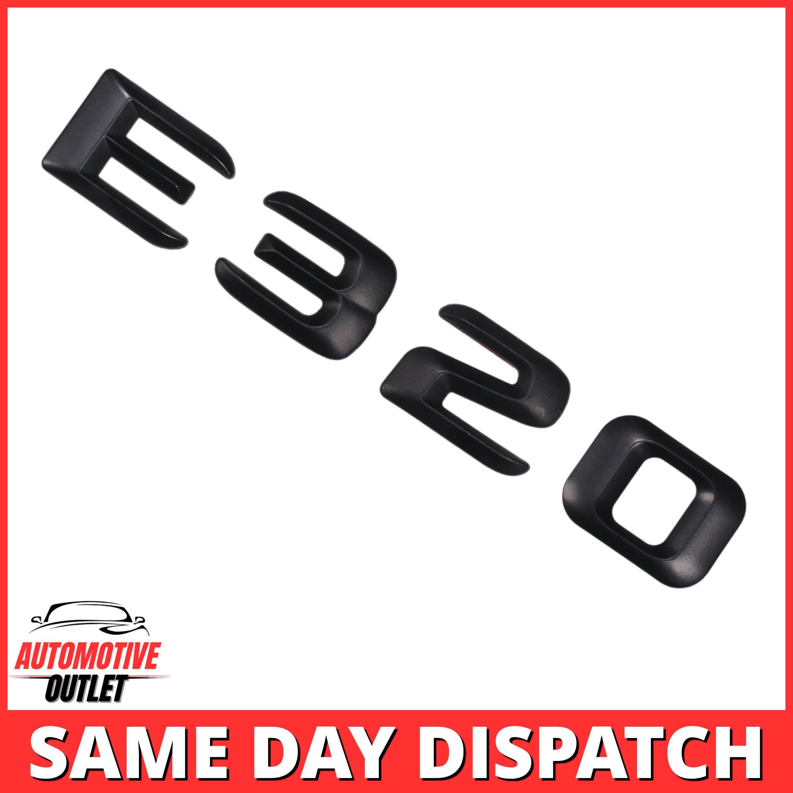 E320-MB Lettering Rear Boot Lid Trunk Badge Emblem For Mercedes-Benz E-Class, Matt Black