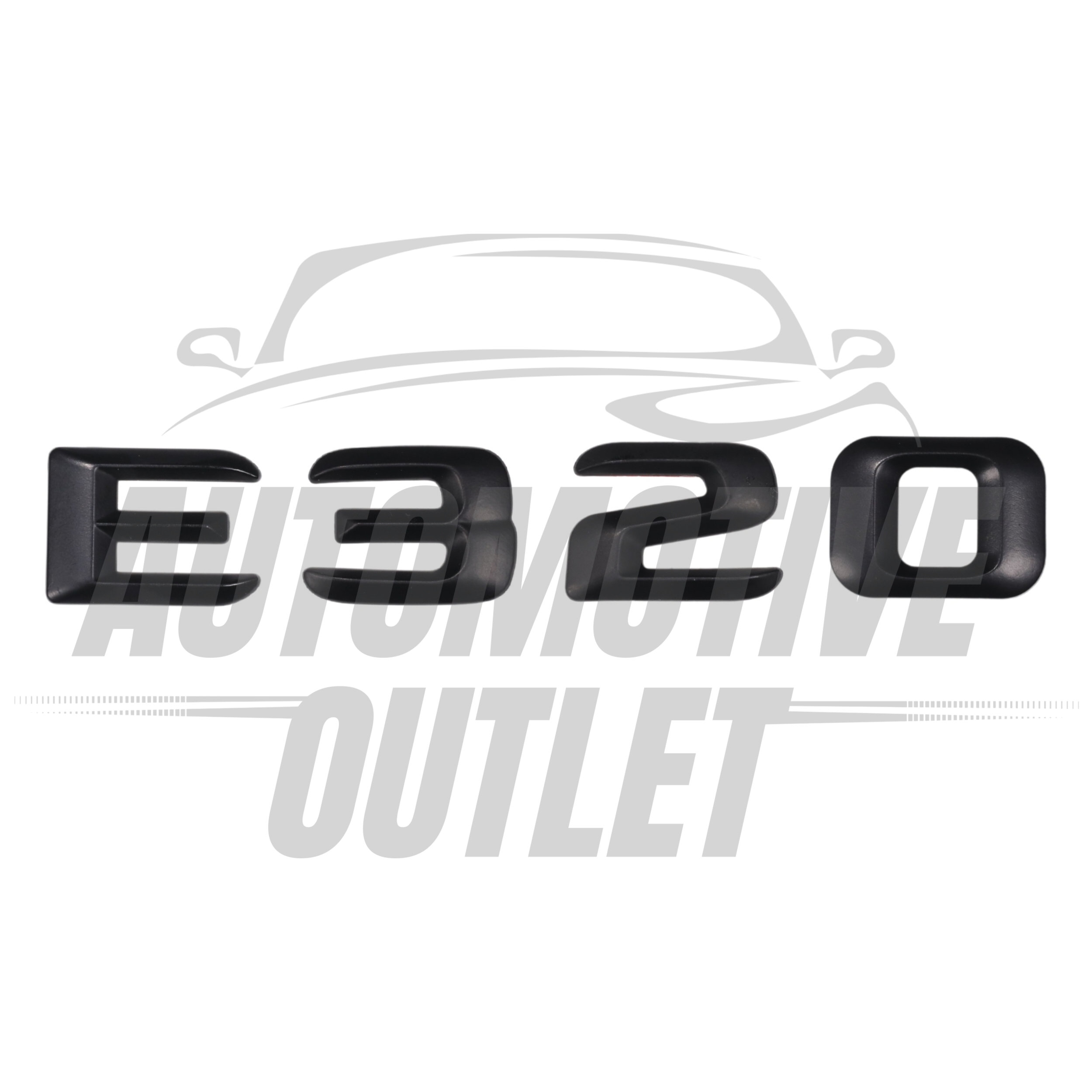 E320-MB Lettering Rear Boot Lid Trunk Badge Emblem For Mercedes-Benz E-Class, Matt Black 2