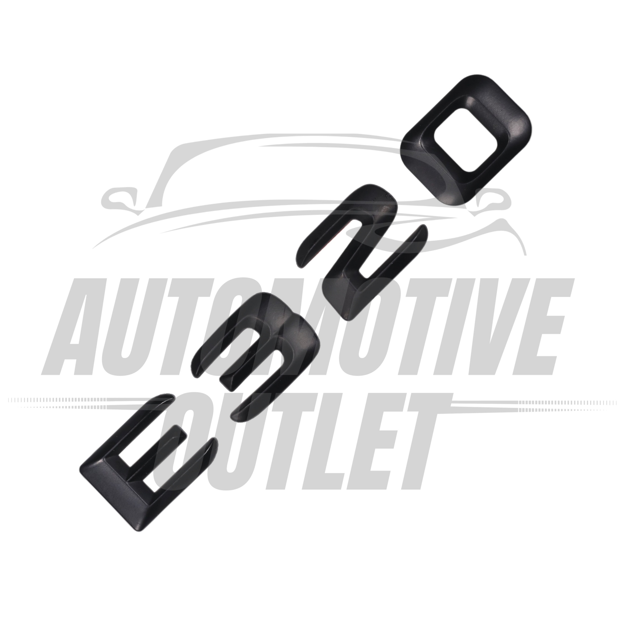 E320-MB Lettering Rear Boot Lid Trunk Badge Emblem For Mercedes-Benz E-Class, Matt Black 3