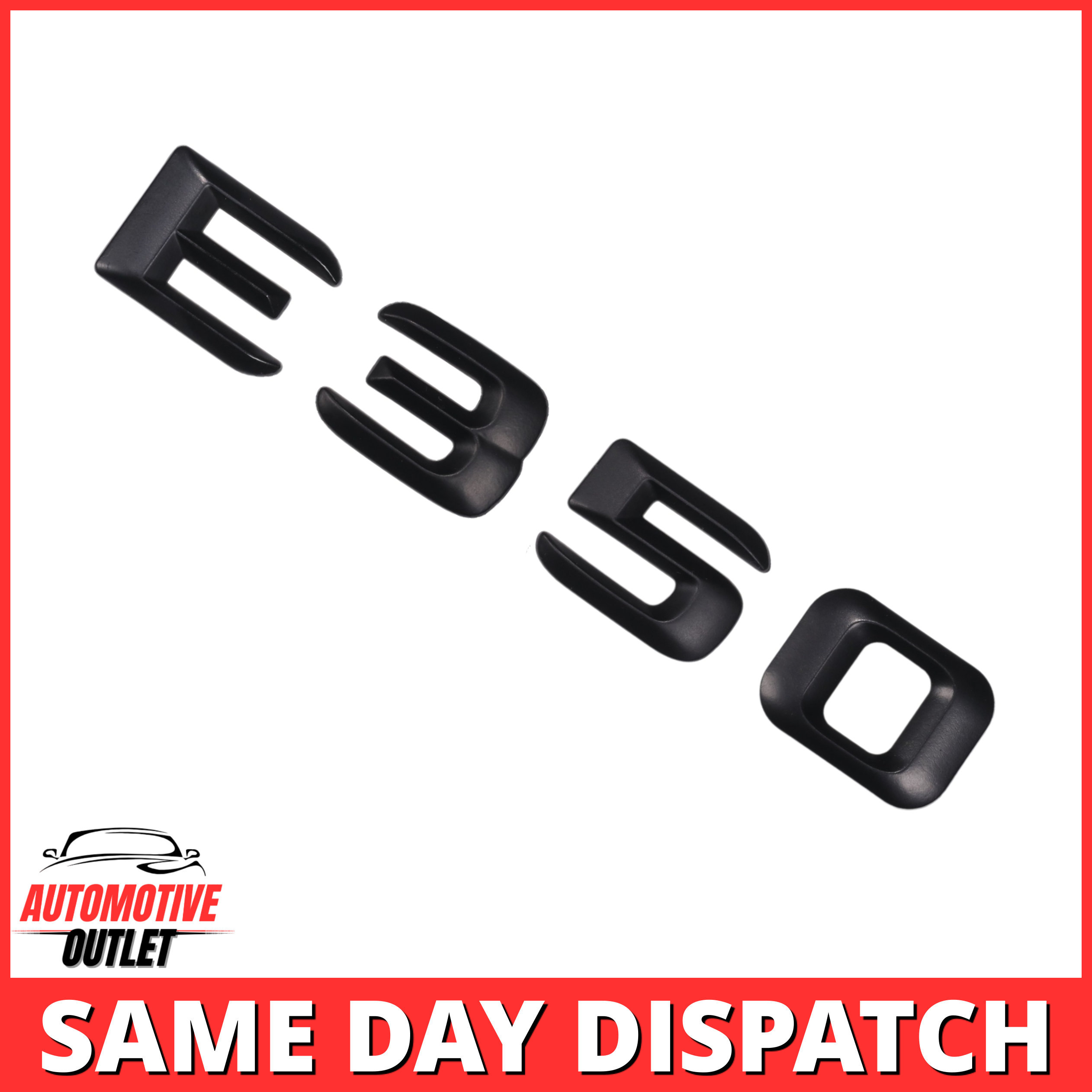 E350-MB Lettering Rear Boot Lid Trunk Badge Emblem For Mercedes-Benz E-Class, Matt Black