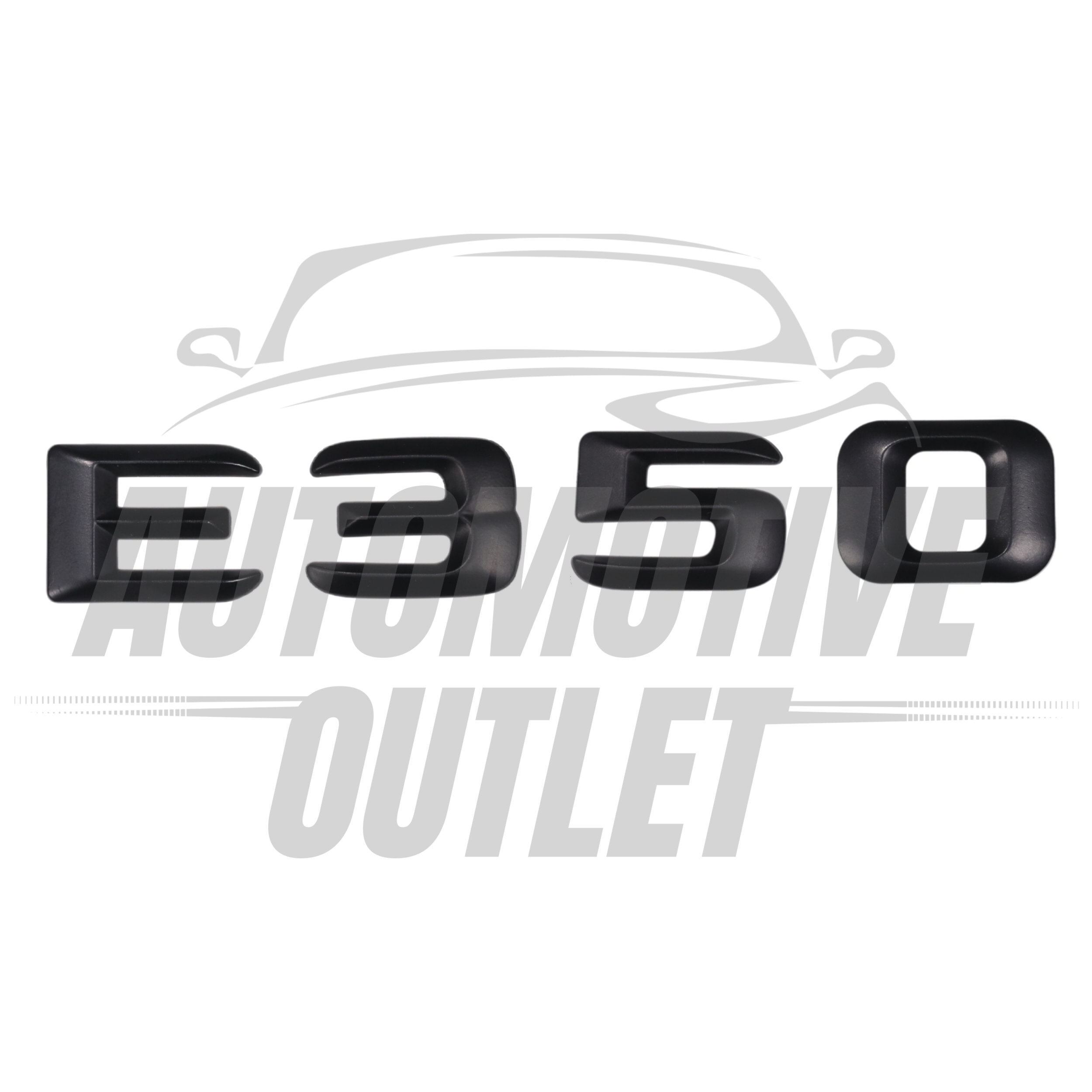 E350-MB Lettering Rear Boot Lid Trunk Badge Emblem For Mercedes-Benz E-Class, Matt Black 2