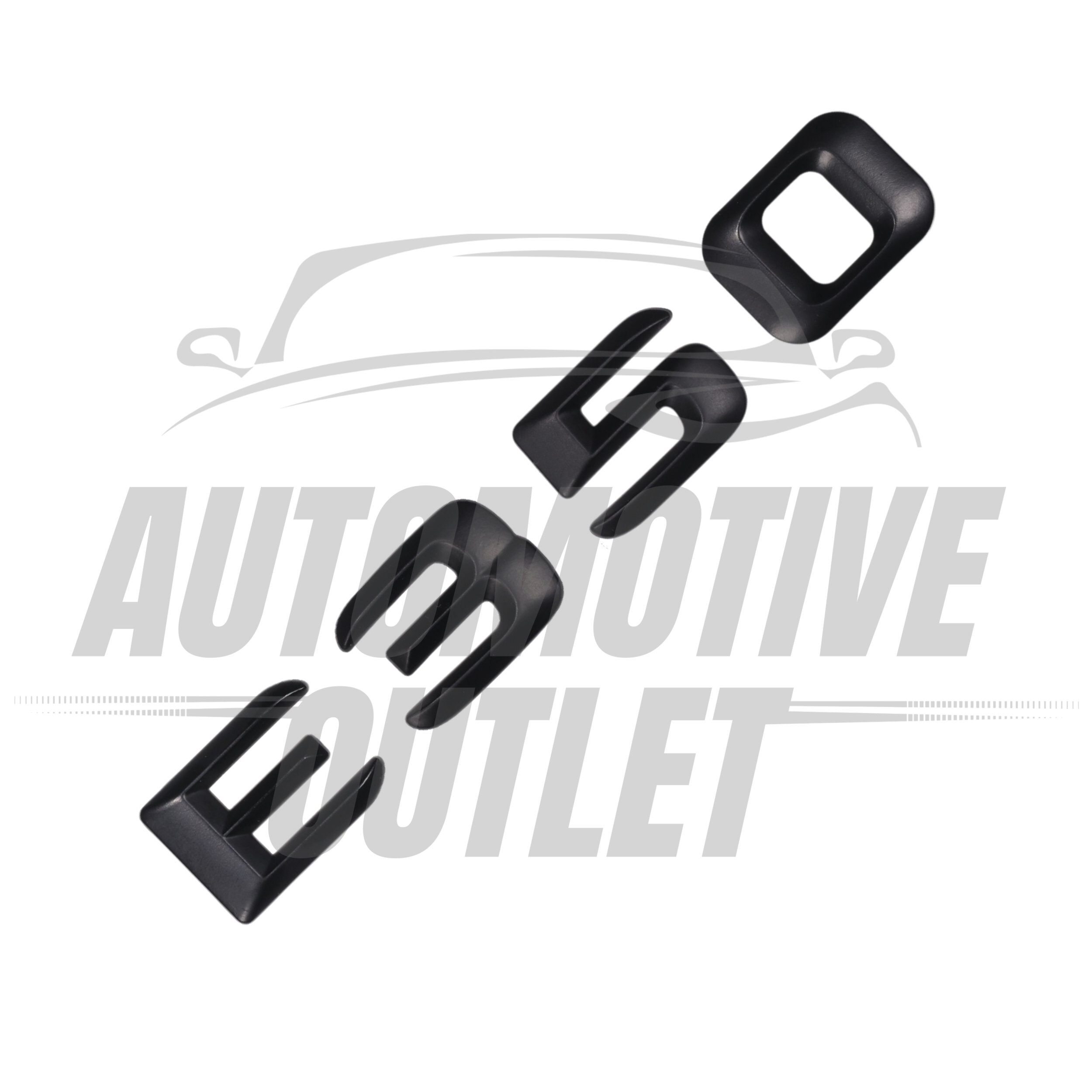 E350-MB Lettering Rear Boot Lid Trunk Badge Emblem For Mercedes-Benz E-Class, Matt Black 3