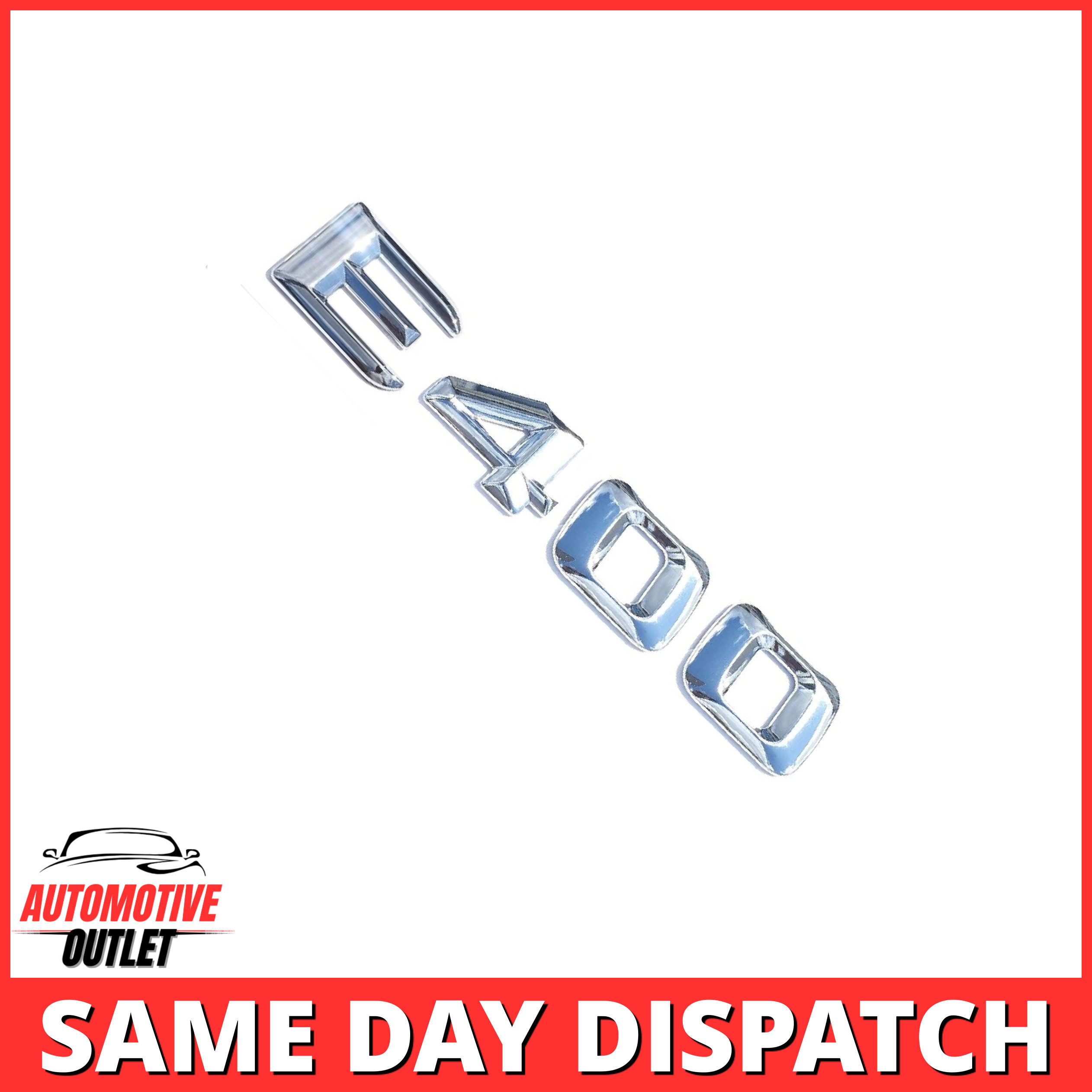 E400-CH Lettering Rear Boot Lid Trunk Badge Emblem For Mercedes-Benz E-Class, Chrome