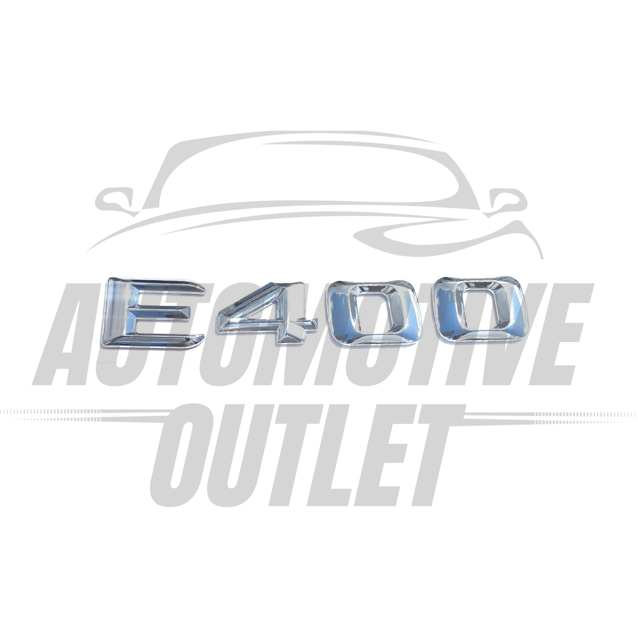E400-CH Lettering Rear Boot Lid Trunk Badge Emblem For Mercedes-Benz E-Class, Chrome 2