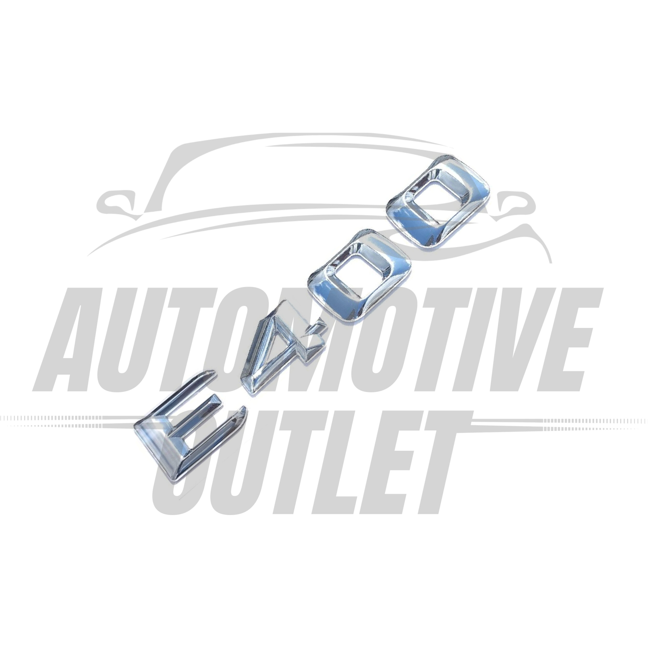 E400-CH Lettering Rear Boot Lid Trunk Badge Emblem For Mercedes-Benz E-Class, Chrome 3